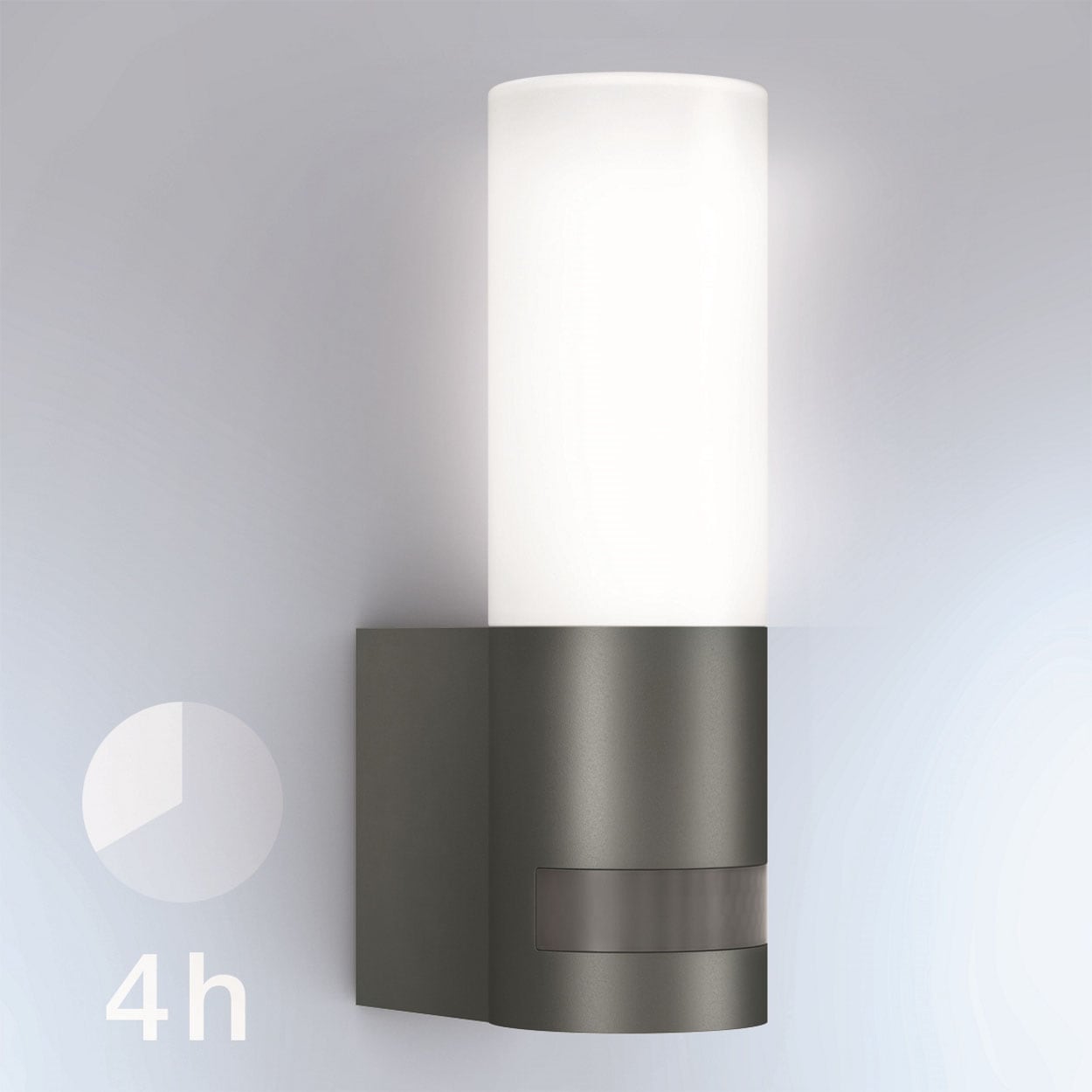 steinel LED Außen-Wandleuchte »L 605 S ANT«, 1 flammig-flammig, 180°Bewegungsmelder+LEDLeuchtmittel,Warmweiß,Fassadenleuchte,Anthrazit