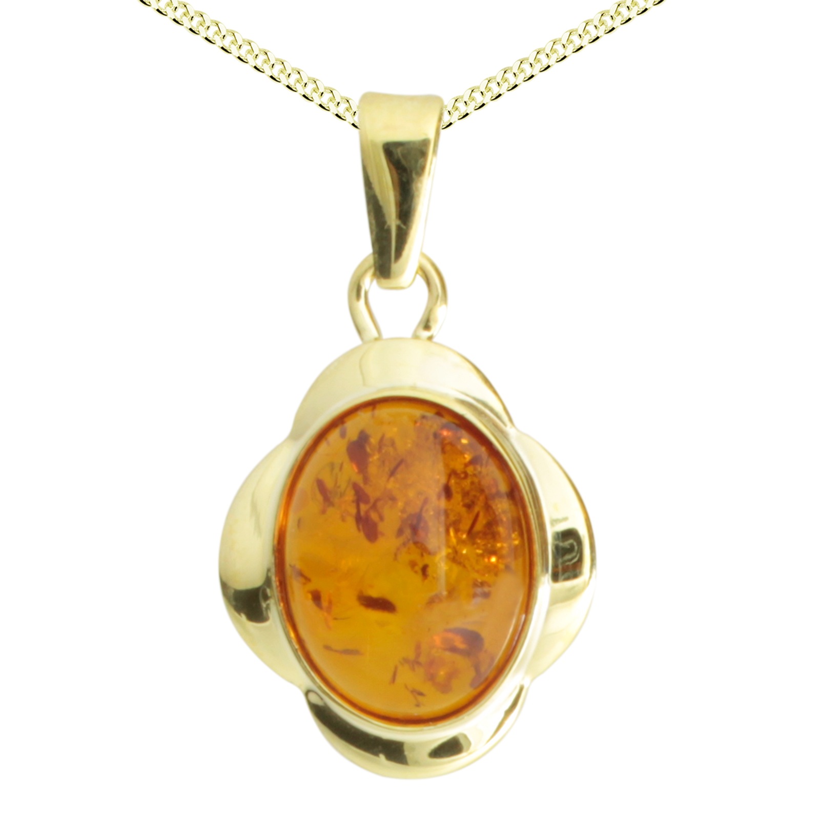 OSTSEE-SCHMUCK Damen Kette mit Anhänger "Ostsee-Schmuck Kette mit Anhänger Melle Kette mit Anhänger Melle", 42cm, Gelbgold 333, L: 42, gold, Gelbgold