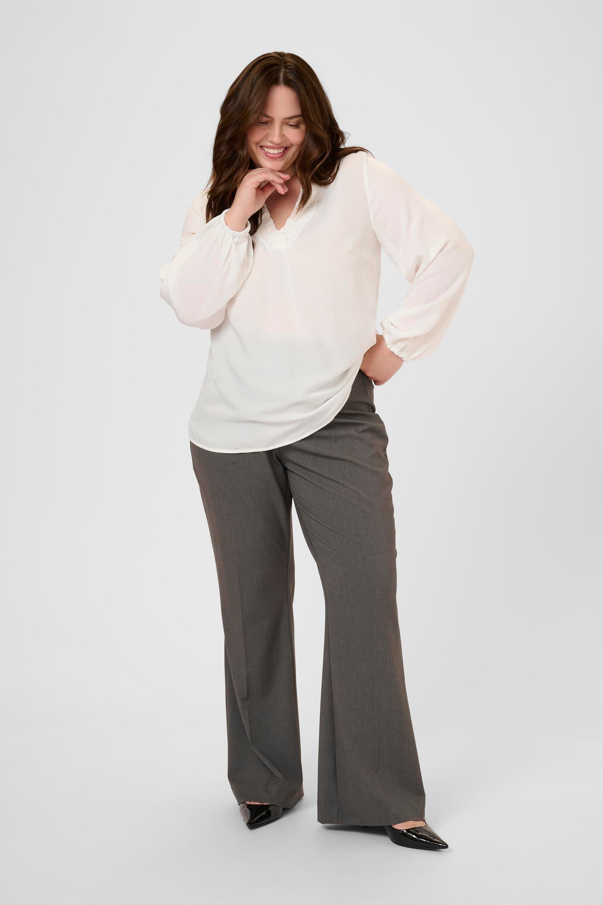 KAFFE Curve Langarmbluse »Damen Bluse langarm KCmilia«