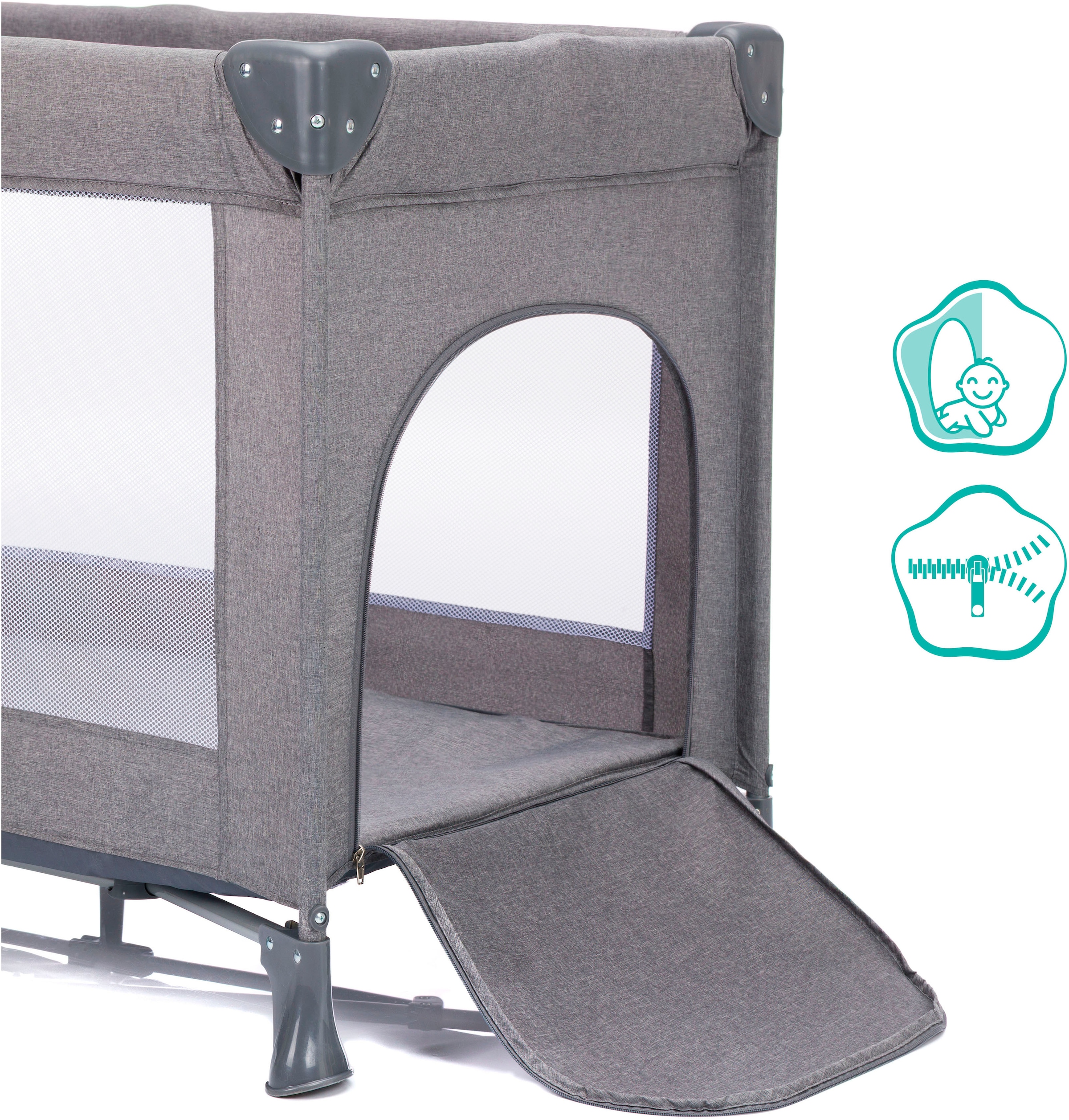 Fillikid Baby-Reisebett »Milano«, inklusive Transporttasche und Neugeboreneneinhang