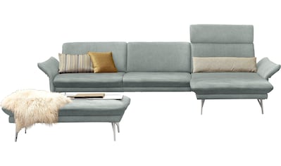 Ecksofa »1928«, (Sofa mit oder ohne Hocker auswählen!)