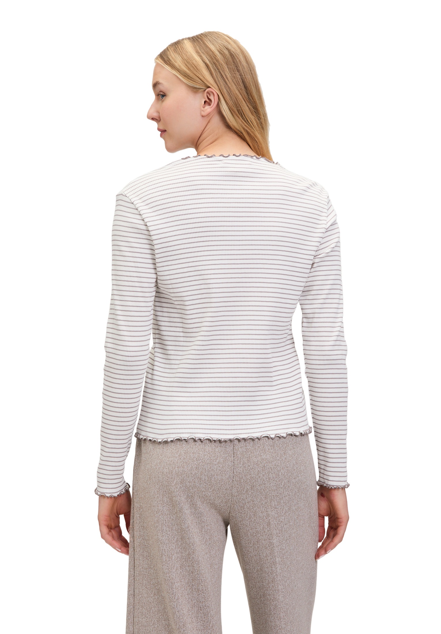 Cartoon Kurzarmshirt »Cartoon Damen Langarm-Shirt mit Kragen«, (1 tlg.)