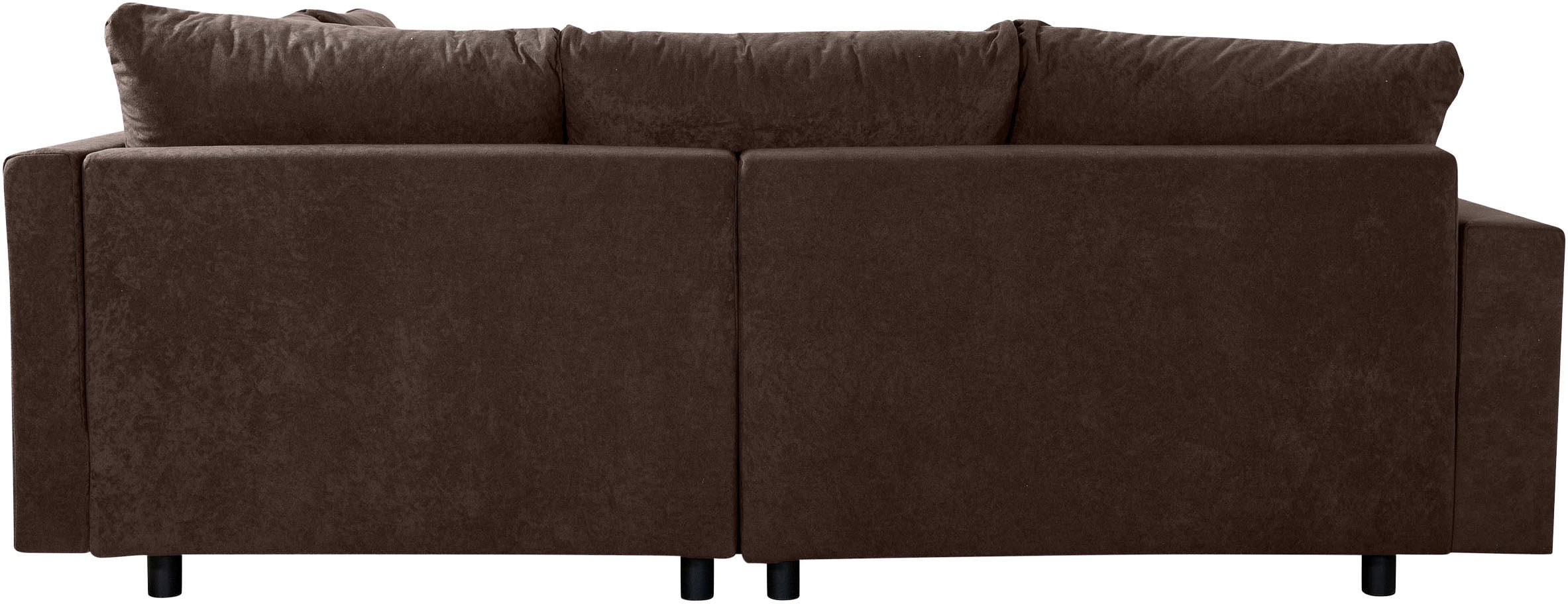 Home affaire Ecksofa »Toni L-Form, B: 215 cm«, mit Hocker & 2 Zierkissen, Federkern
