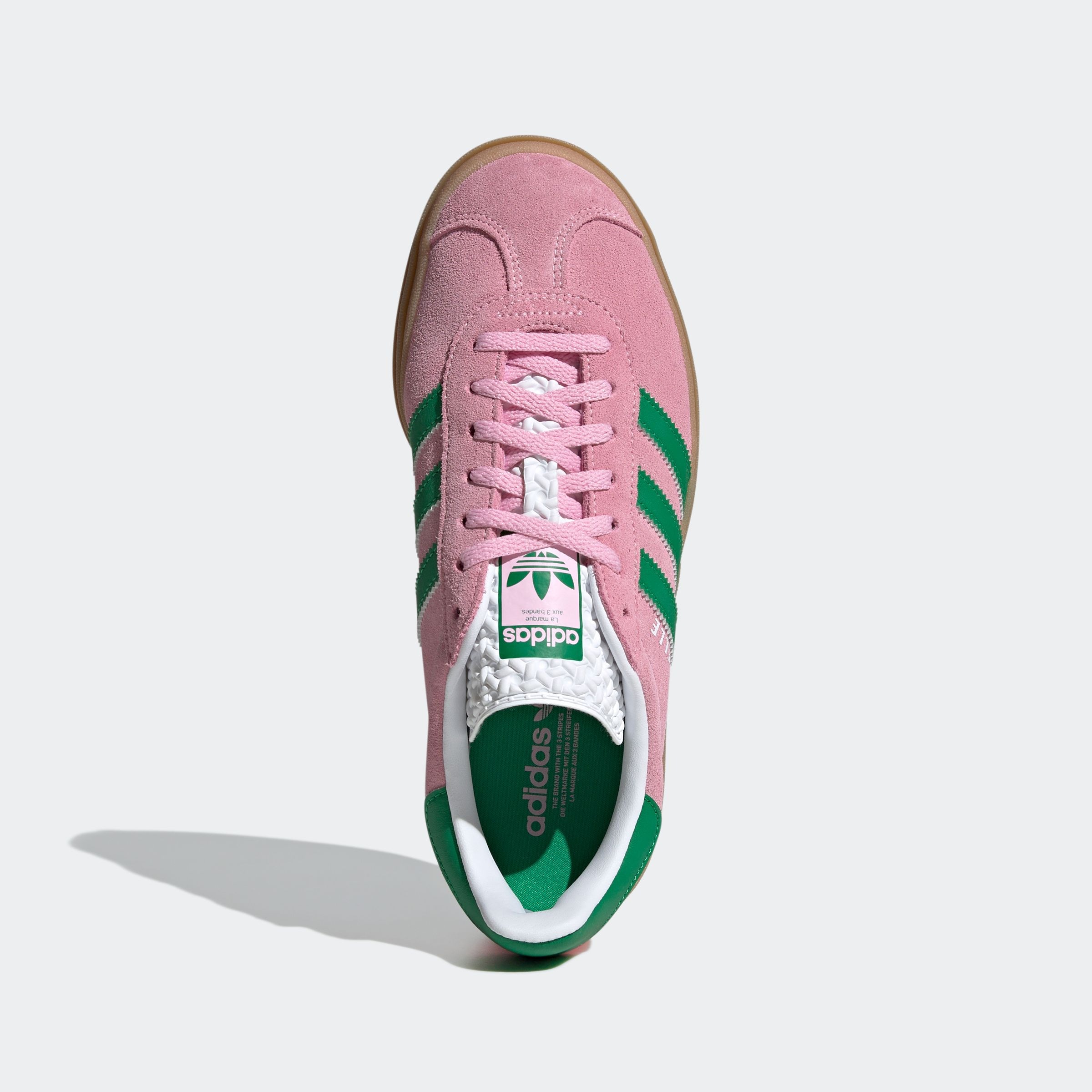 Sneaker ADIDAS ORIGINALS "GAZELLE BOLD", Damen, Gr. 41, rosa (true pink, grün, cloud weiß), Leder, Synthetik, Schuhe Sneaker, Topseller 3