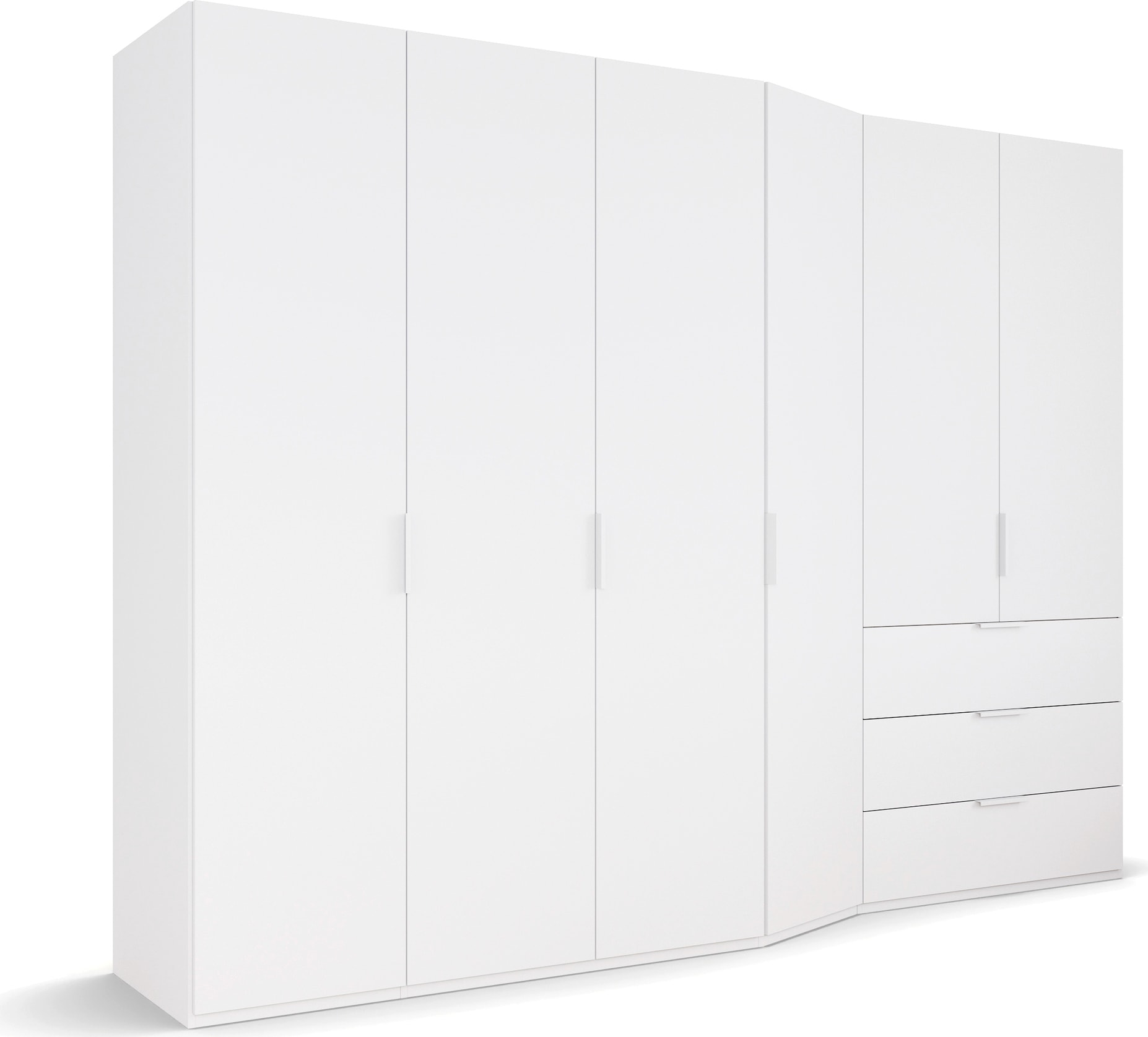 rauch "Kleiderschrank Schrank Garderobe Wäscheschrank WAVE" Breiten 247/297 cm, Höhe 222 cm, inkl. SOFT-CLOSE-FUNKTION, in 2 unterschiedlichen Tiefen, mit Soft-Close Funktion MADE IN GERMANY