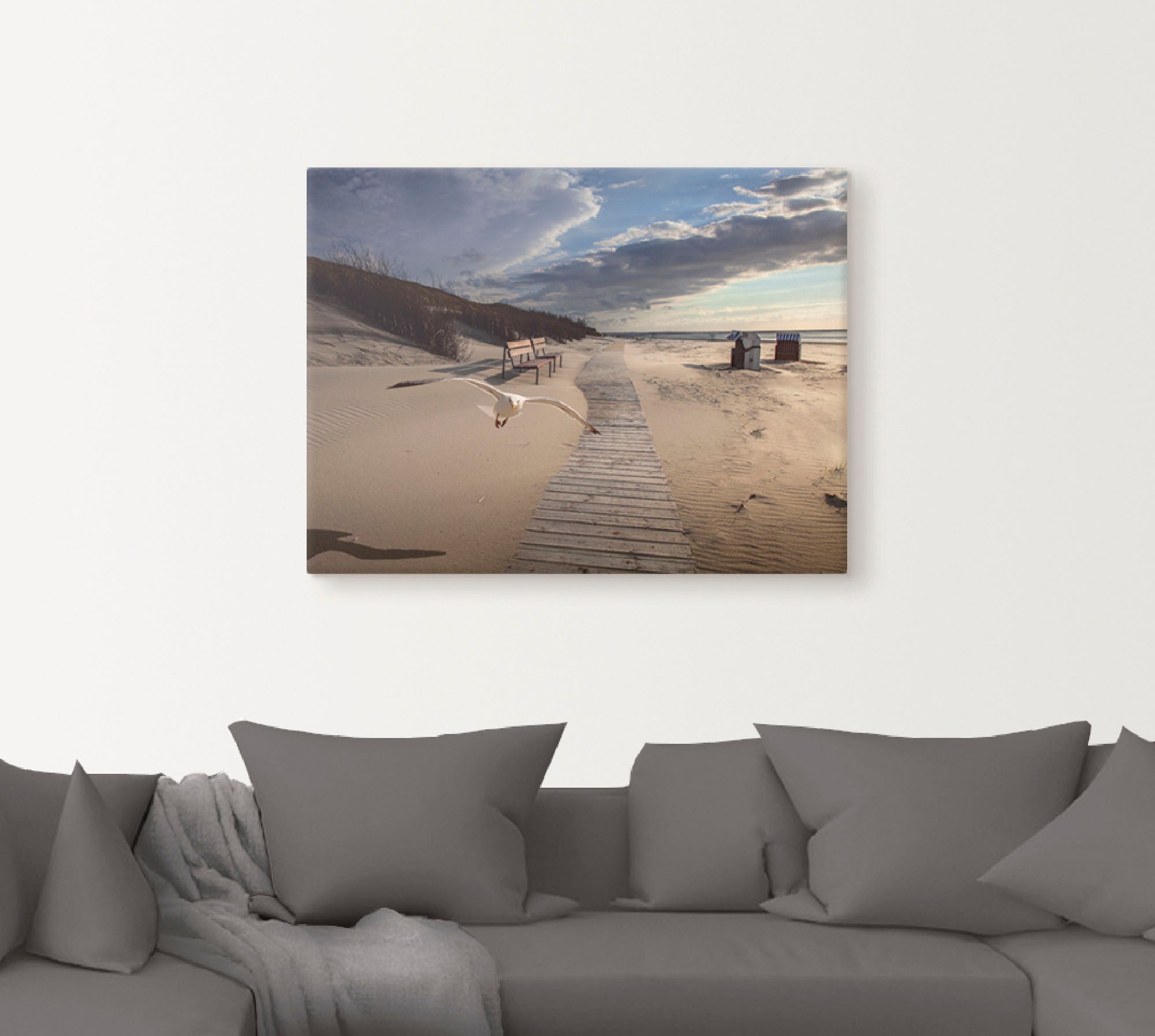 Artland Leinwandbild »Strandimpressionen«, Strand, (1 St.), auf Keilrahmen gespannt