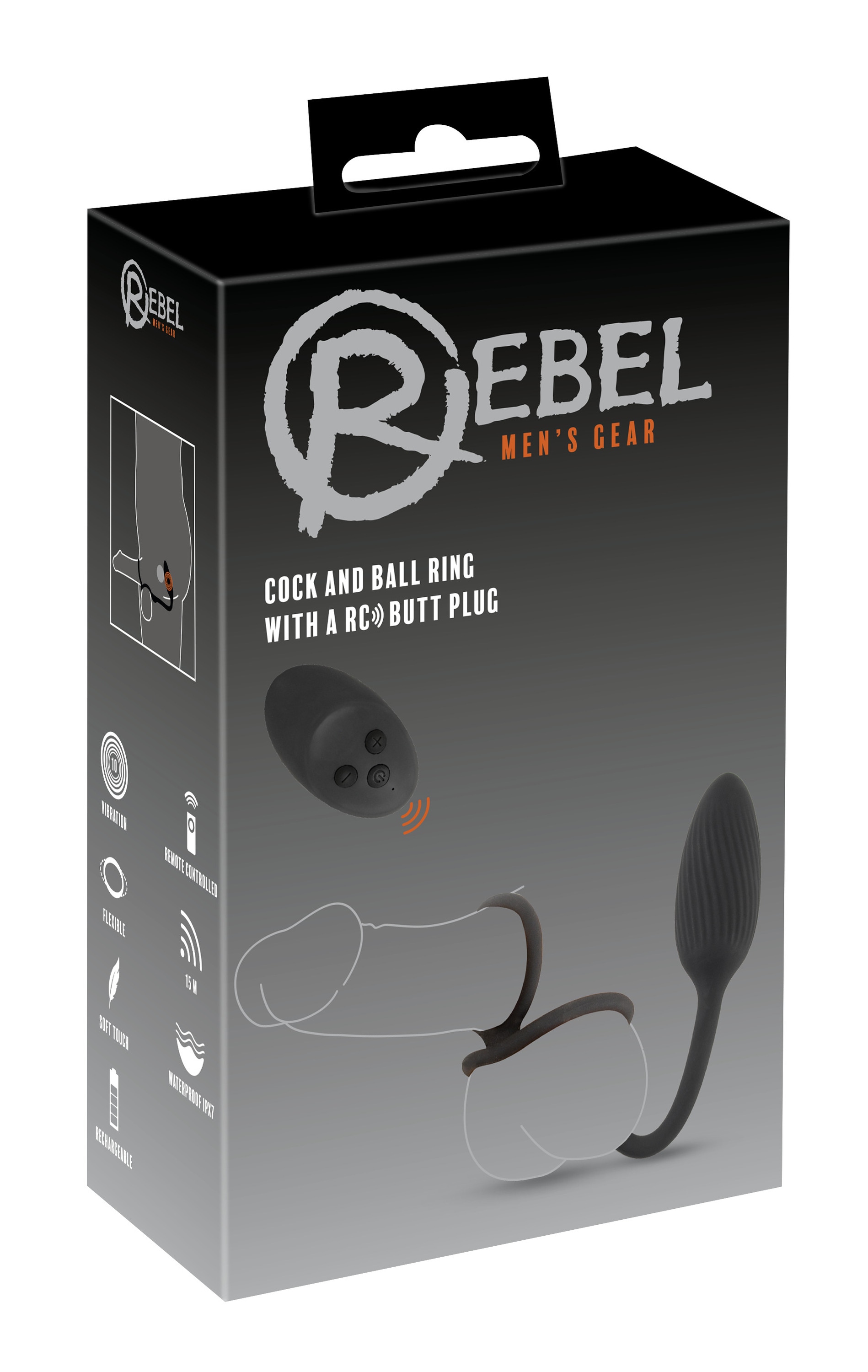 REBEL Anal-Stimulator »Vibro-Analplug Rings with a RC B-Plug« ()