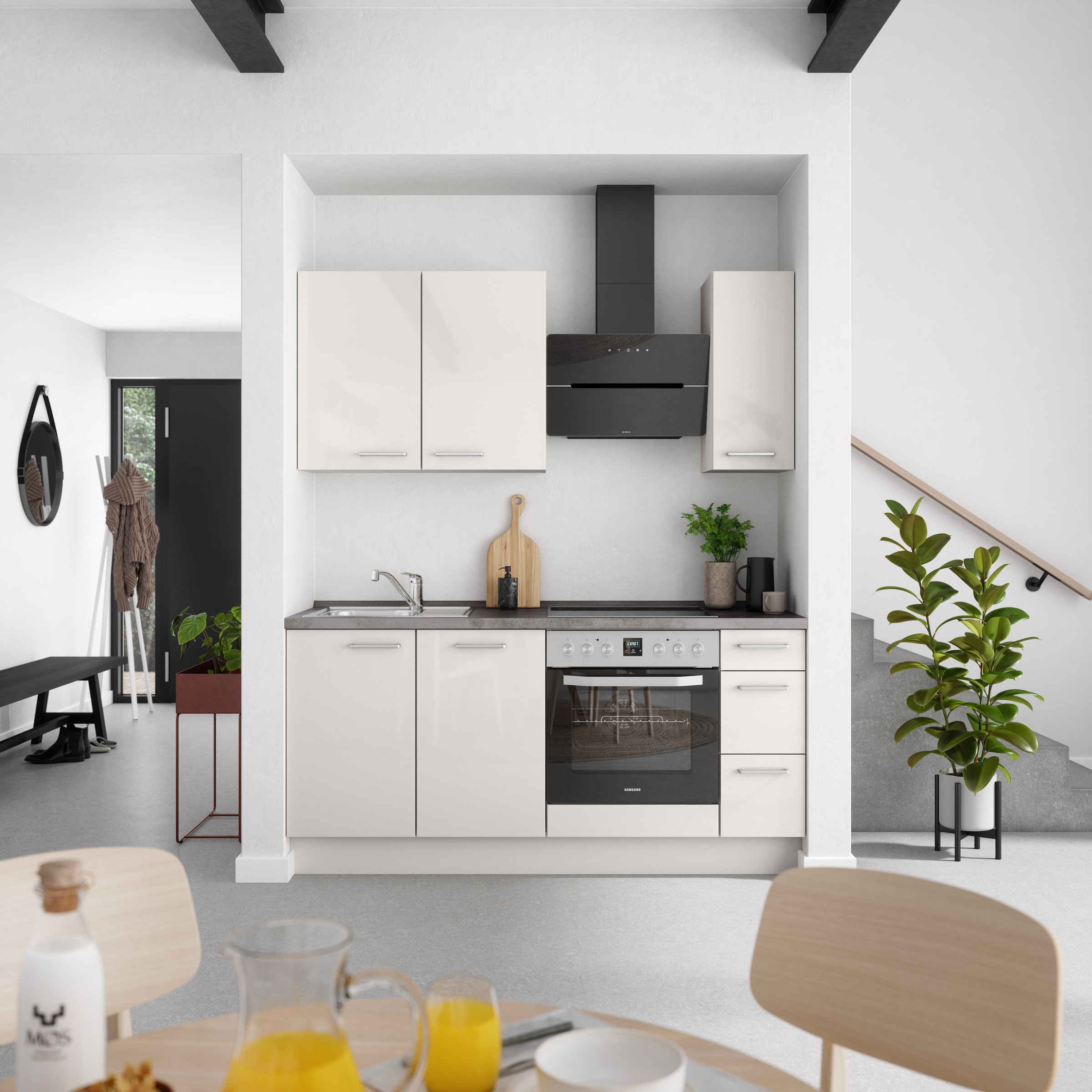 nobilia® Küchenzeile »"Flash II"«, vormontiert, Ausrichtung wählbar, Breite 180 cm, wahlw. mit E-Geräten