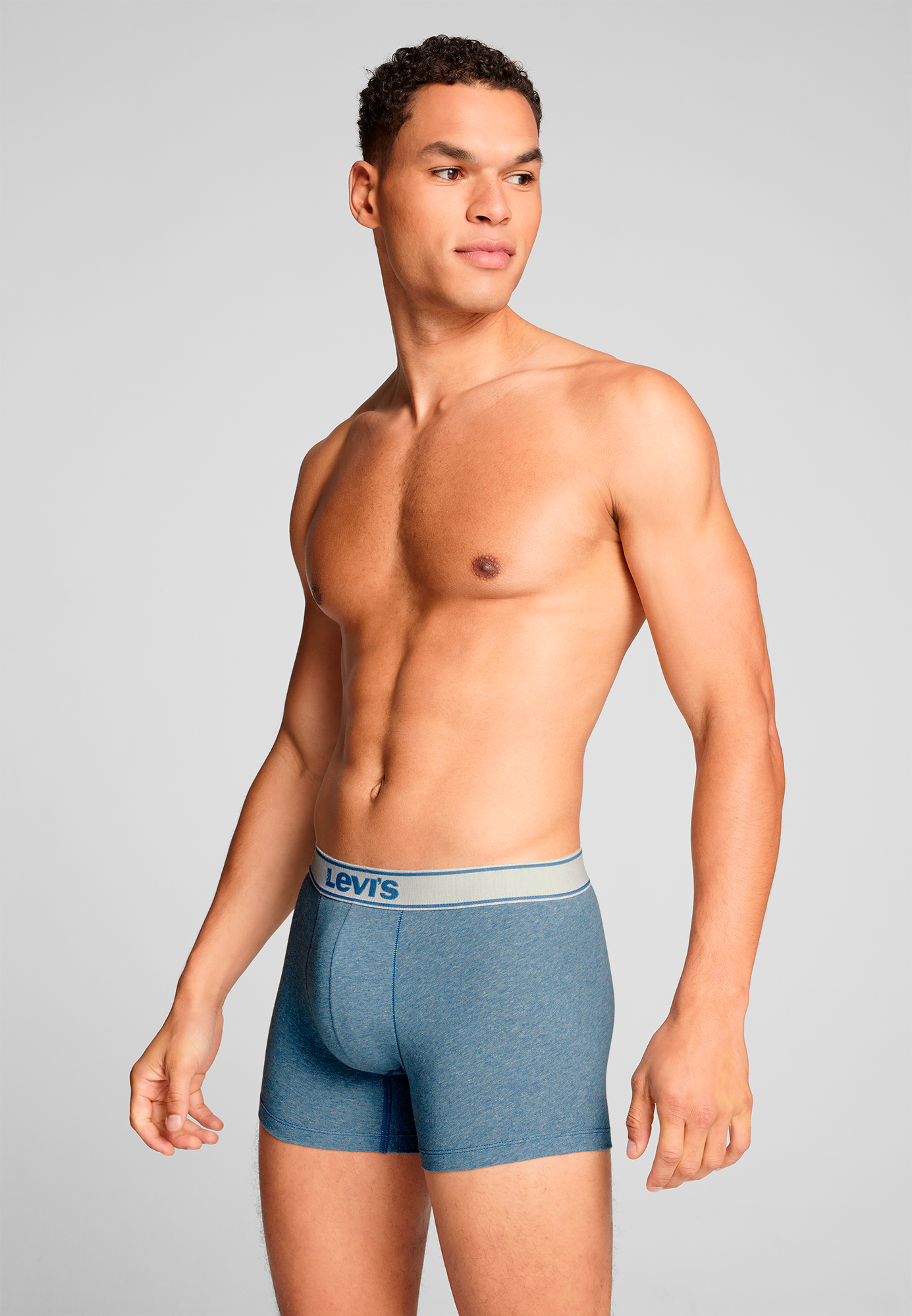 Thumbnail - Levis Boxershorts "LEVIS MEN VNTG HTR BOXER BRIEF ORG CO 2P" 2er Pack, mit breitem Logobund