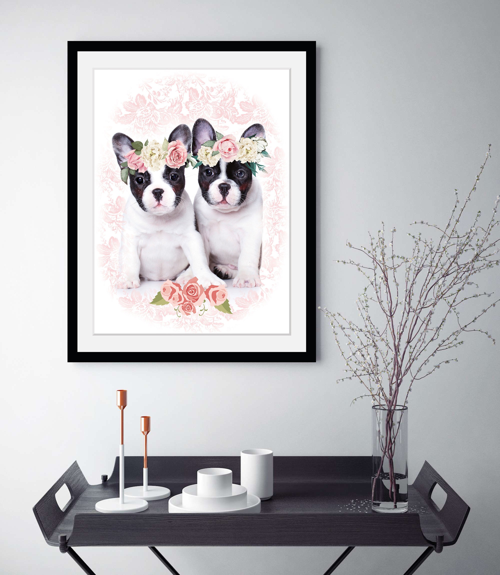 queence Bild »Zwillinge«, (1 St.), HD Premium Poster-Druck inkl. Holzrahmen