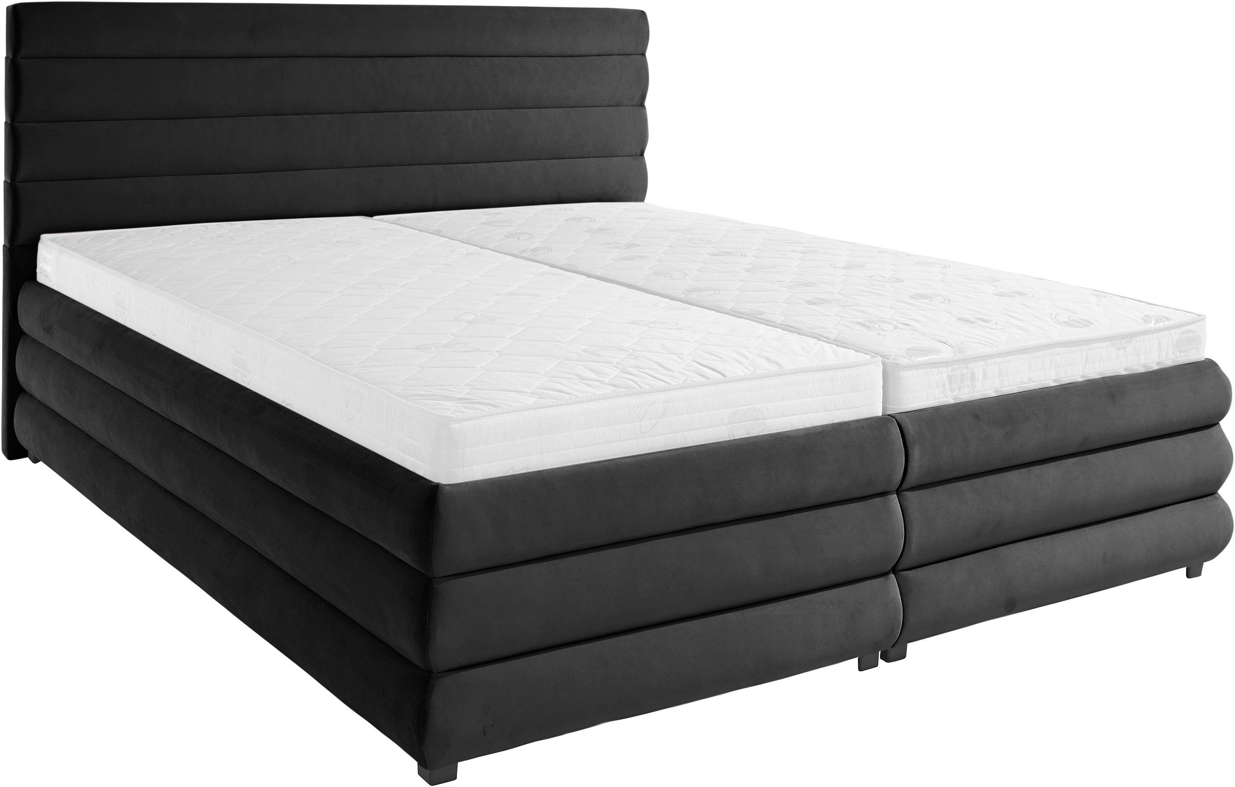 Polsterbett "Maylis", grau (anthrazit), B:192cm L:211cm, 100% Polyester, LEGER HOME BY LENA GERCKE, Betten, Polsterbett ohne Bettkasten Polsterbett, wahlweise mit und ohne Matratze und Lattenrost, auch in 200cm Breite 6