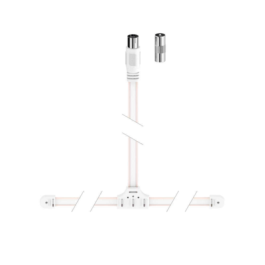 Hama TV-Kabel »Wurfantenne (Dipole), Koax, inkl. Adapter«, 150 cm