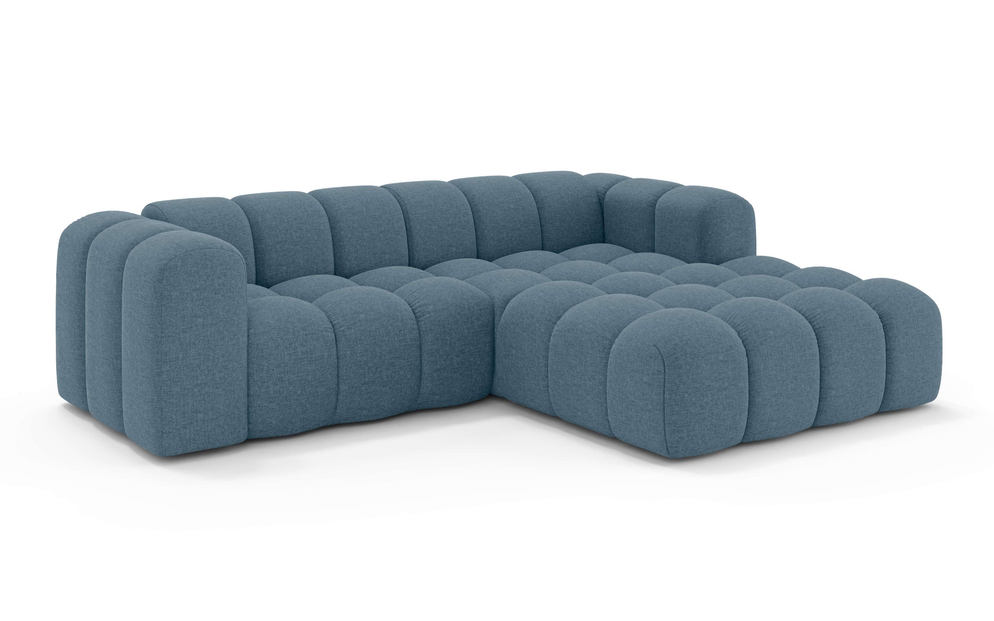OTTO home Ecksofa »KALLIE Design-Sofa mit Wellenunterfederung, Bubble-Optik, 248/186/72cm«, moderne Steppung, hoher Sitzkomfort und modernes Design