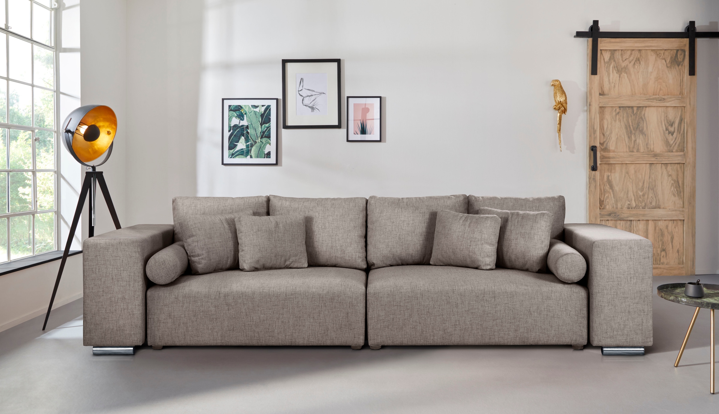 INOSIGN Big-Sofa "Aliya", incl. Bettfunktion und Bettkasten, Breite 290 cm, günstig online kaufen