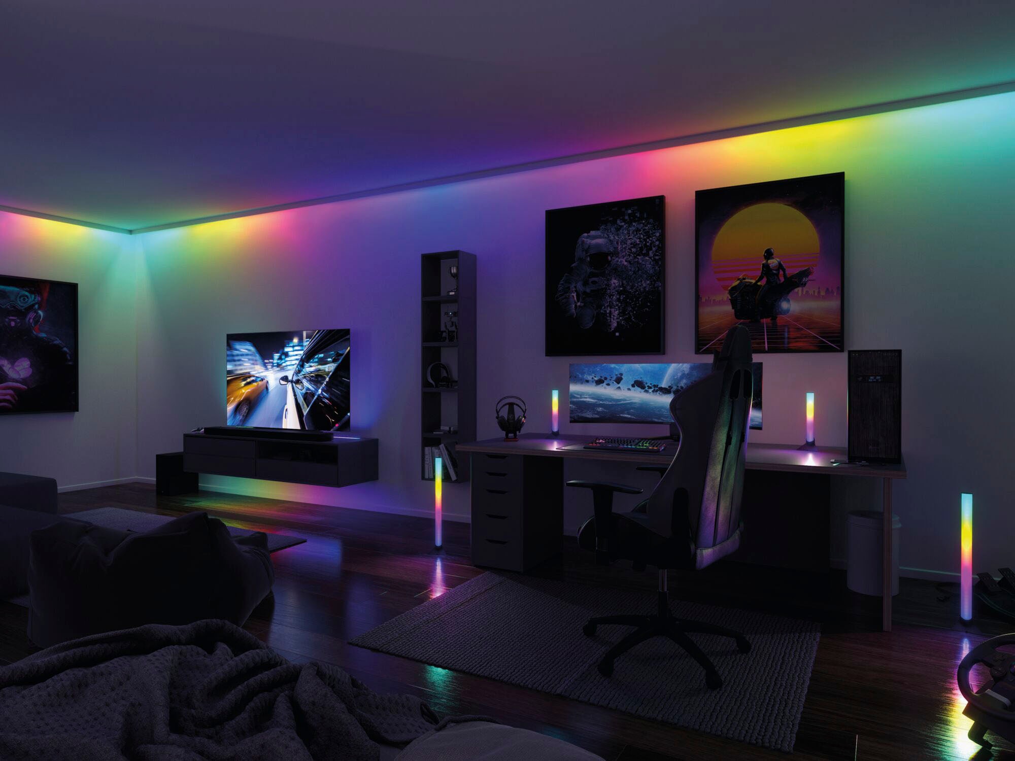 Paulmann LED-Streifen »Dynamic Rainbow RGB 5m 10,5W 60LEDs/m 15VA«, 1 St.-flammig