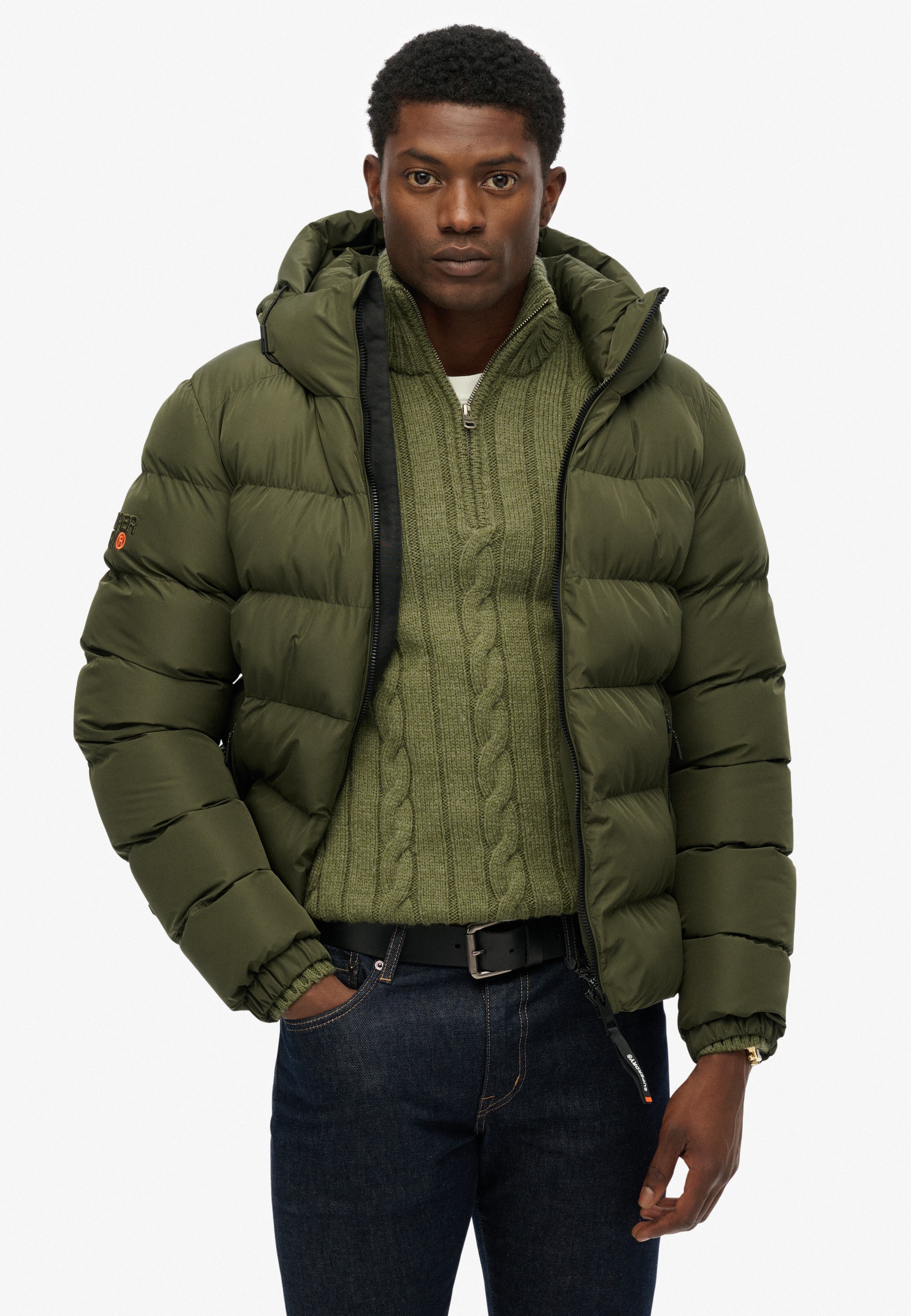 Superdry "HOODED SPORTS PUFFER JACKET" mit Kapuze Kunstfaser, relaxed fit günstig online kaufen