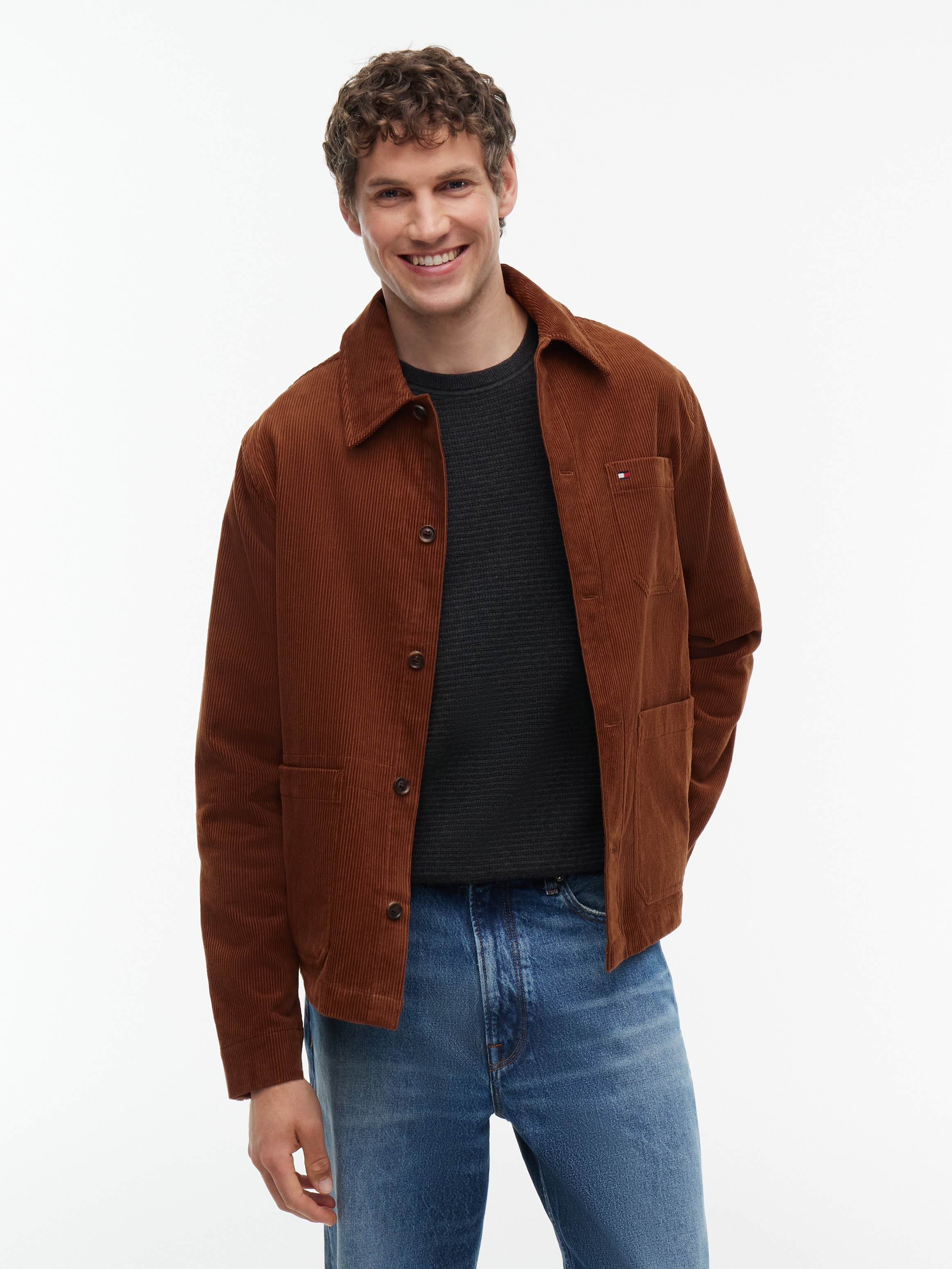 Tommy Hilfiger Hemdjacke "CORDUROY CHORE" relaxed fit, aus Cord