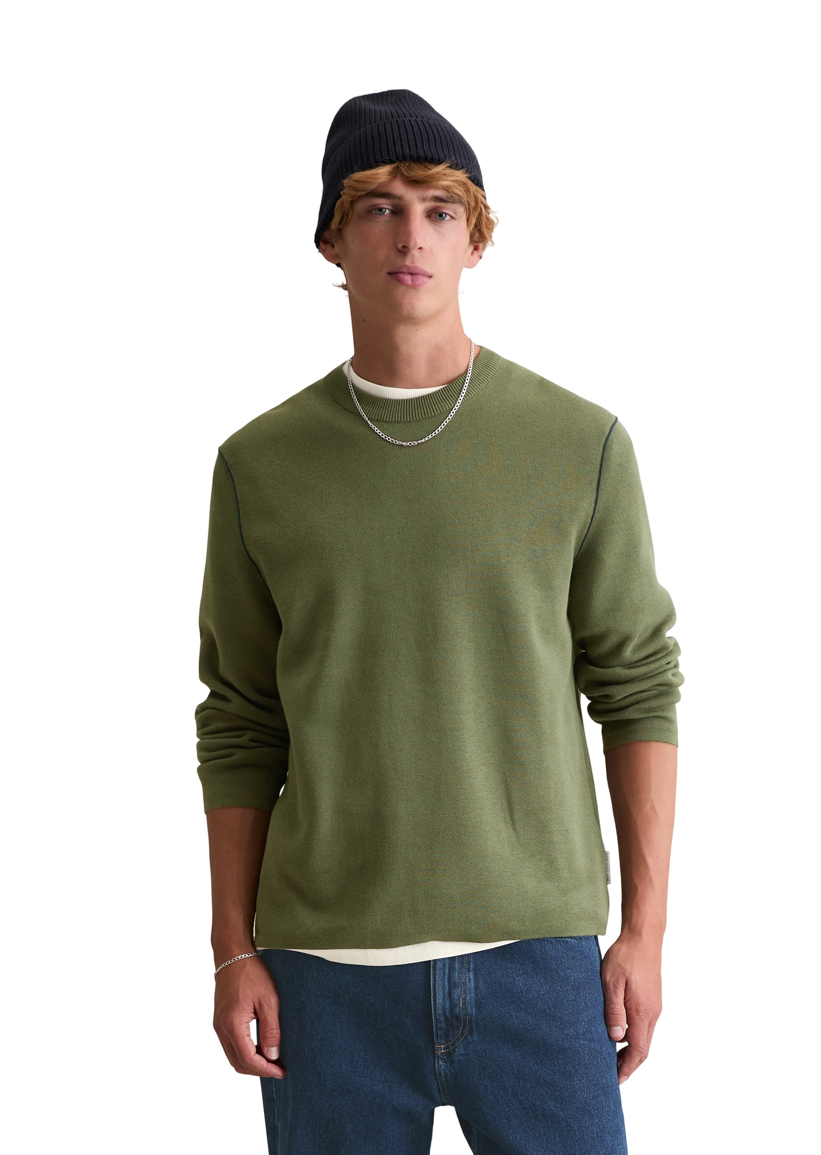 Marc OPolo DENIM Strickpullover "aus Double-Face-Cotton" günstig online kaufen