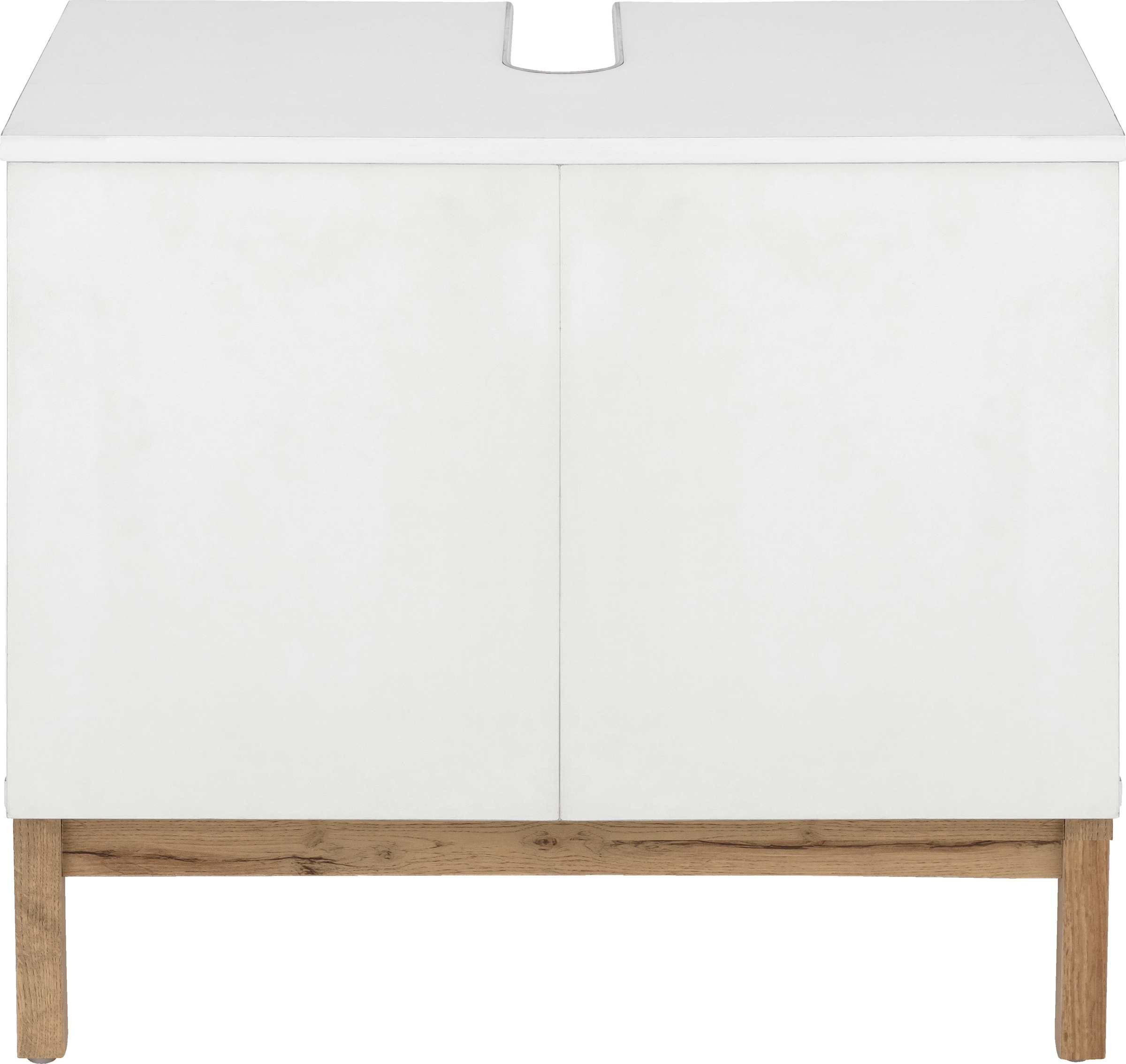 welltime Waschbeckenunterschrank »Stian«, mit 2 Türen und Siphonausschnitt, Breite 60 cm, Höhe 55,5 cm