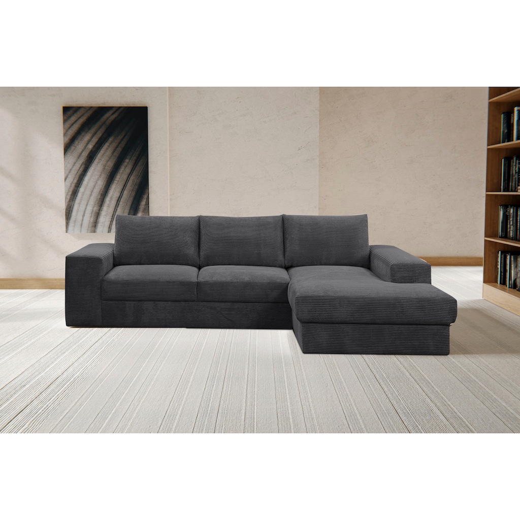 WERK2 Ecksofa Rozzana, in modischem Cord-Bezug