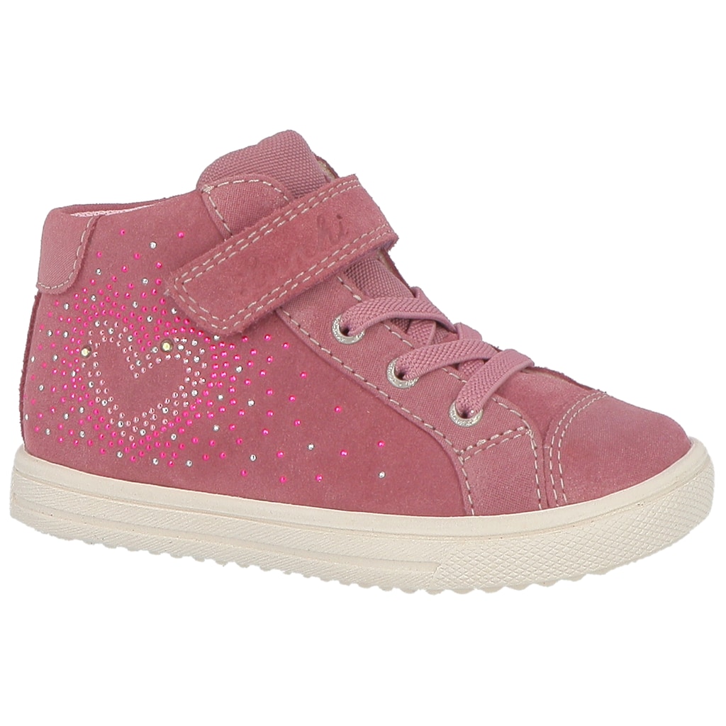 Lurchi Sneaker »Blinkschuh Shalisa«, mit glitzernden Steinchen, Freizeitschuh, Halbschuh, Schnürschuh