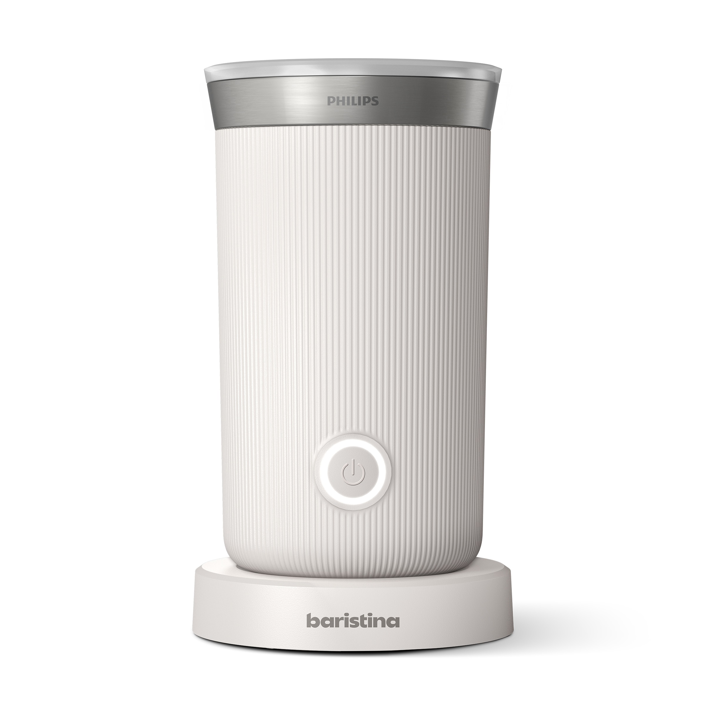 Philips Baristina Weiß Milchaufschäumer "Bar311 Antihaftbeschichtung Leichte Reinigung" Warmer Und Kalter Milchschaum 120 Ml Fassungsvermögen von Baur