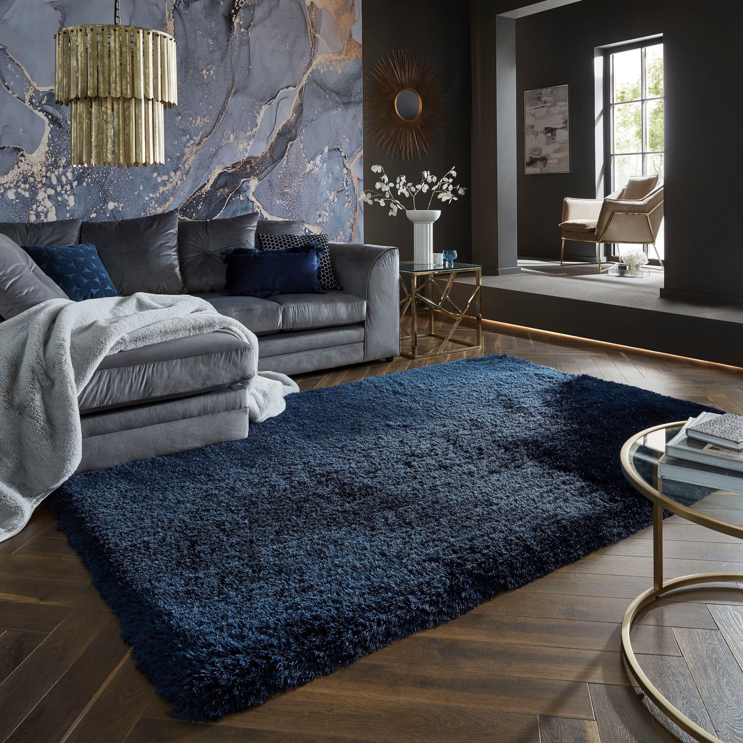 FLAIR RUGS Hochflor-Teppich "Pearl" rechteckig 70 mm Höhe günstig online kaufen