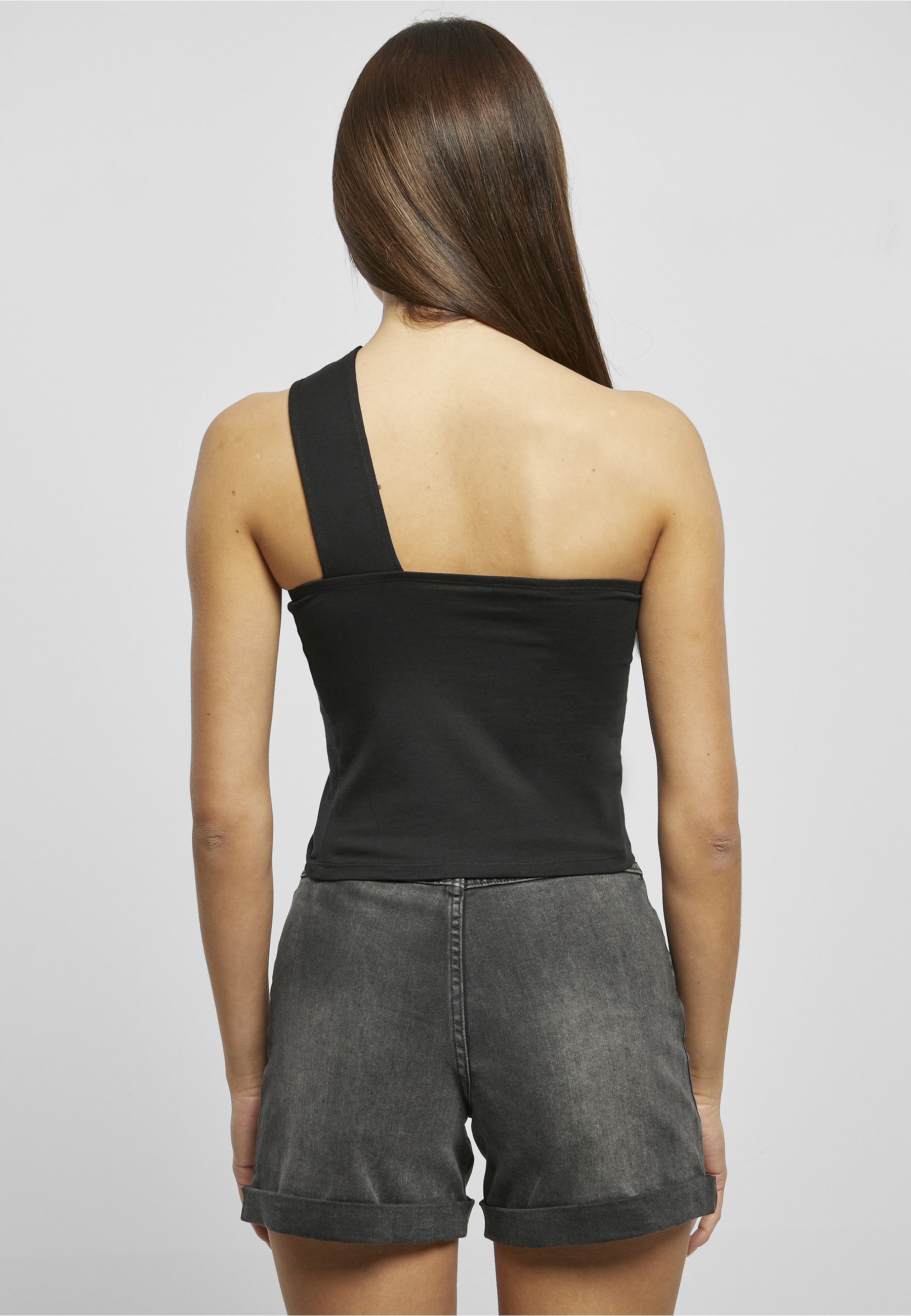 URBAN CLASSICS Tanktop »Urban Classics Damen Ladies One Strap Top« 1 Stk.