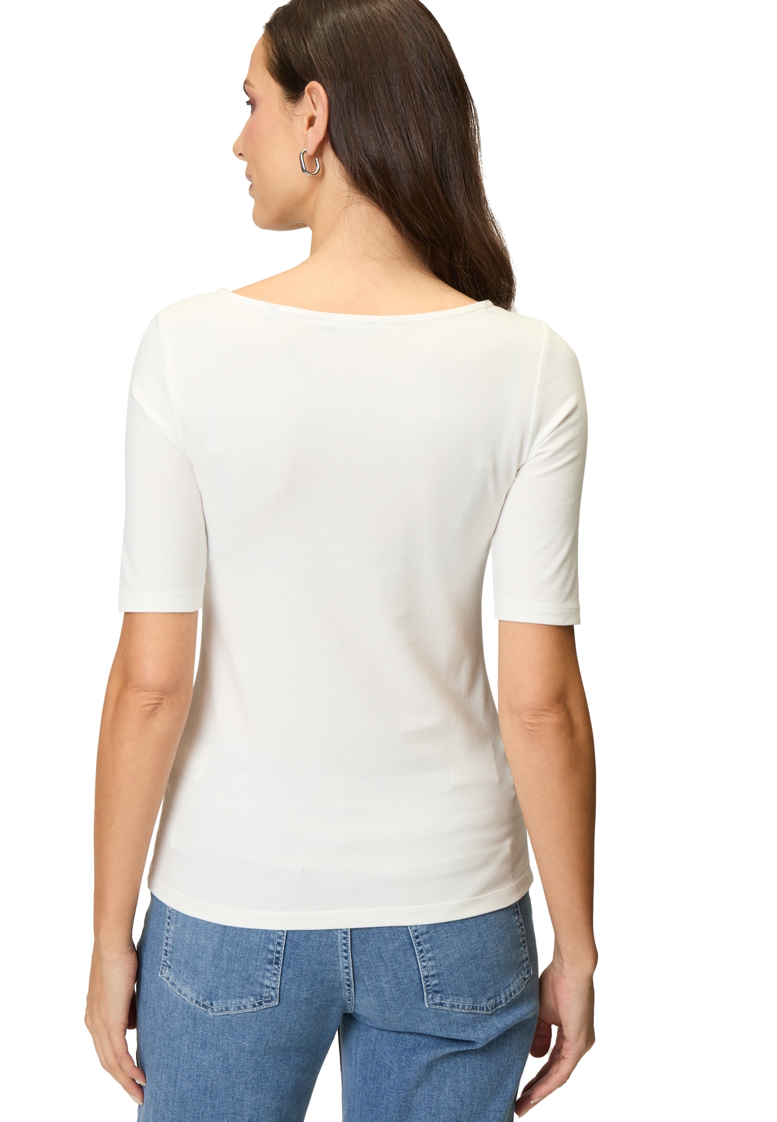 Zero Kurzarmshirt »zero Modalshirt mit U-Bootausschnitt«, (1 tlg.), Plain/ohne Details