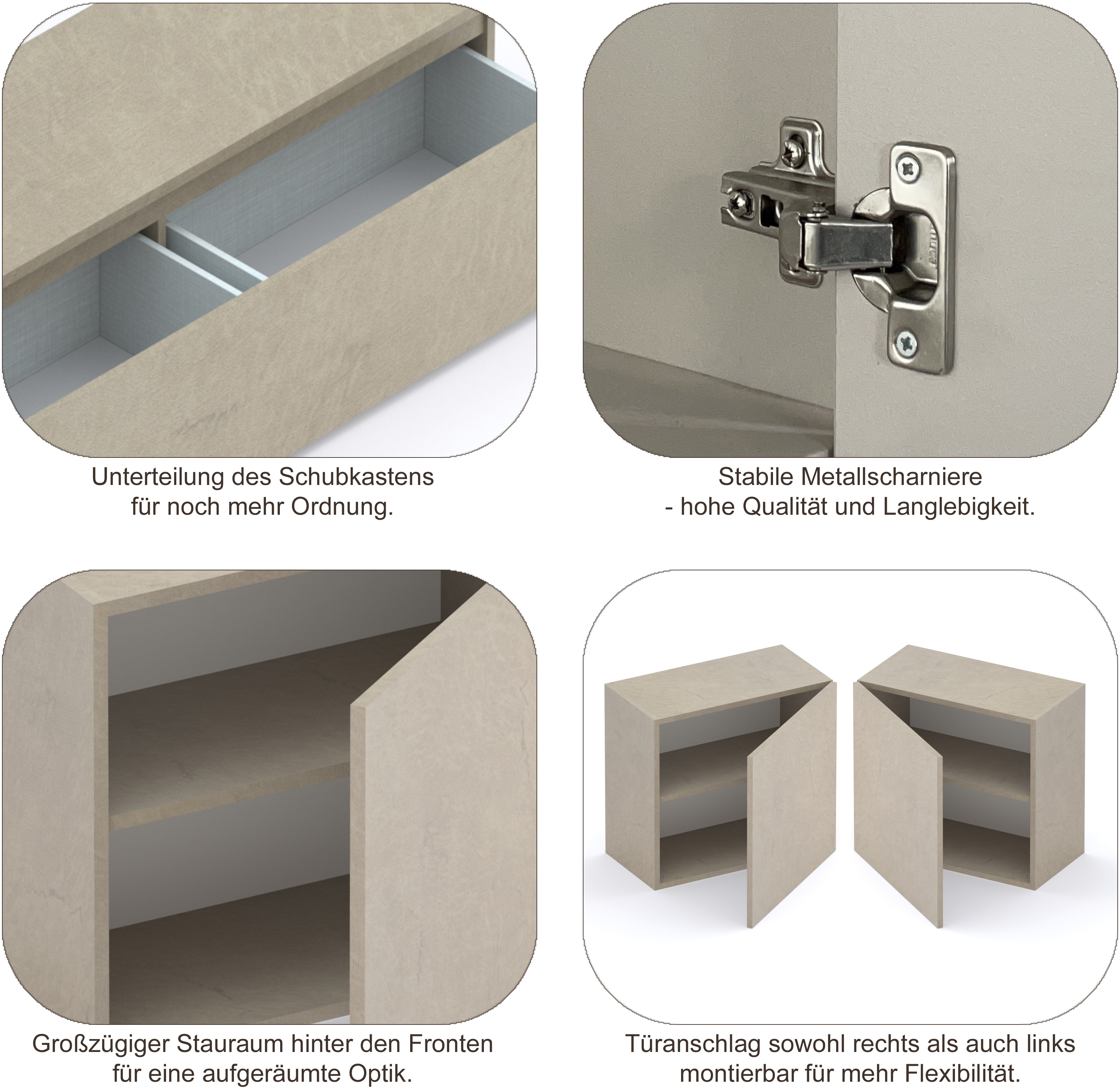 Thumbnail - Home affaire Wohnwand "Infinity, 7tlg. Breite 290 cm, Höhe variabel, Schrankwand, Anbauwand" 7 Stk. tlg.