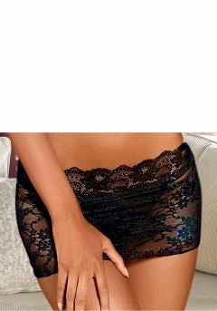 LASCANA Stringrock "aus leicht transparenter, elastischer Spitze", sexy Unterwäsche, sexy Dessous, Reizwäsche Damen