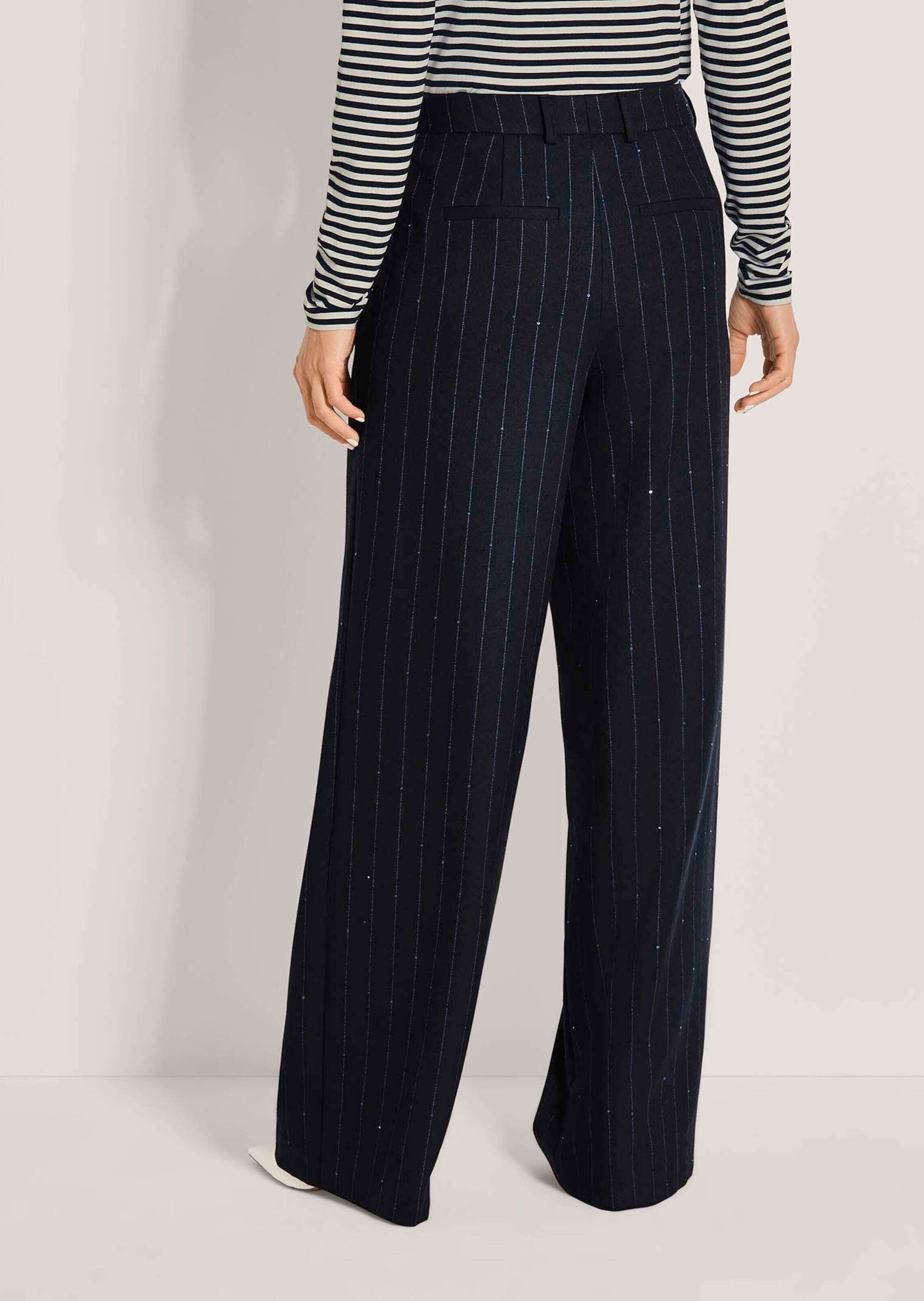 MADELEINE Bundfaltenhose »Hose Nadelstreifenhose mit Pailletten«