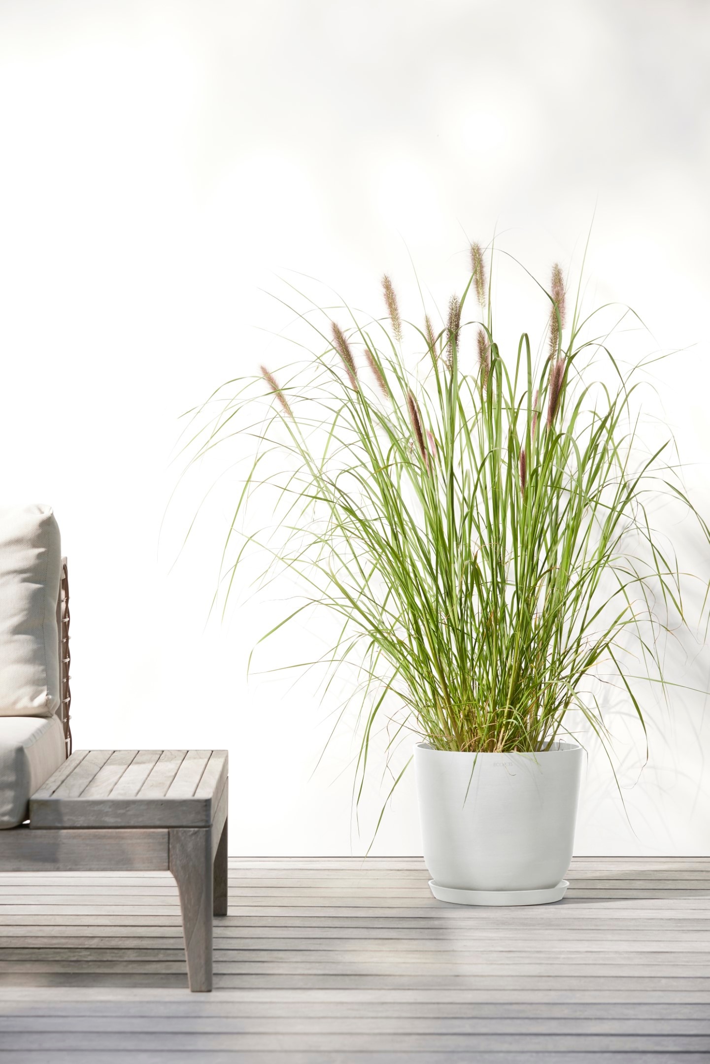 ECOPOTS Blumentopf »Oslo 25 + Wassersystem Weiß« für innen und außen: frostsicher, bruchsicher und lichtbeständig