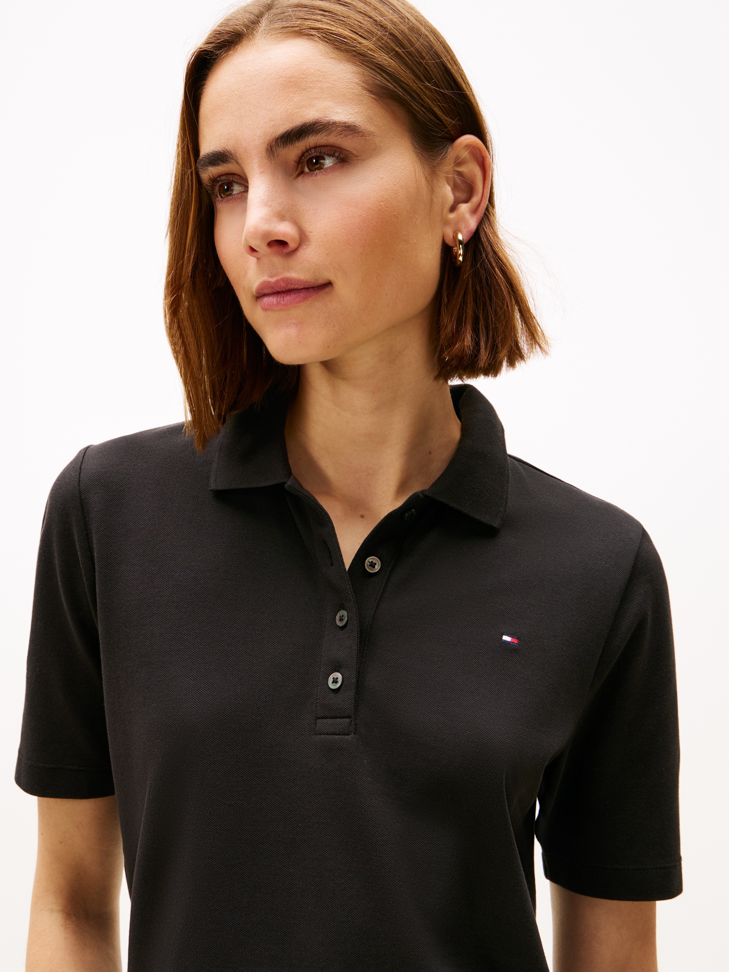Tommy Hilfiger Poloshirt "Regular Fit Pique Premium Polo" Baumwollmischung, günstig online kaufen