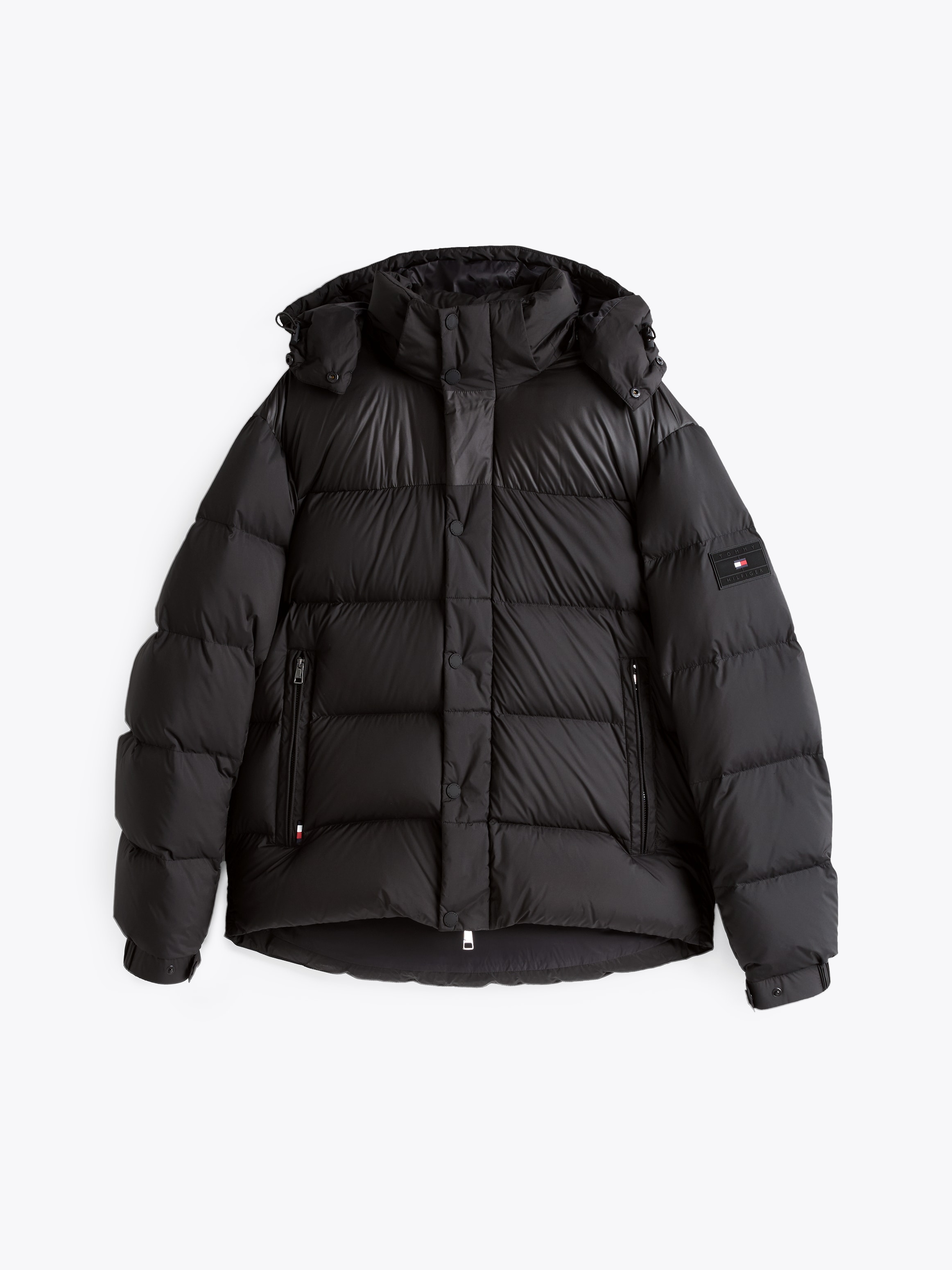 Tommy Hilfiger Steppjacke »MIX DOWN HOODED PUFFER JACKET«, mit Kapuze, mit abnehmbarer Kapuze