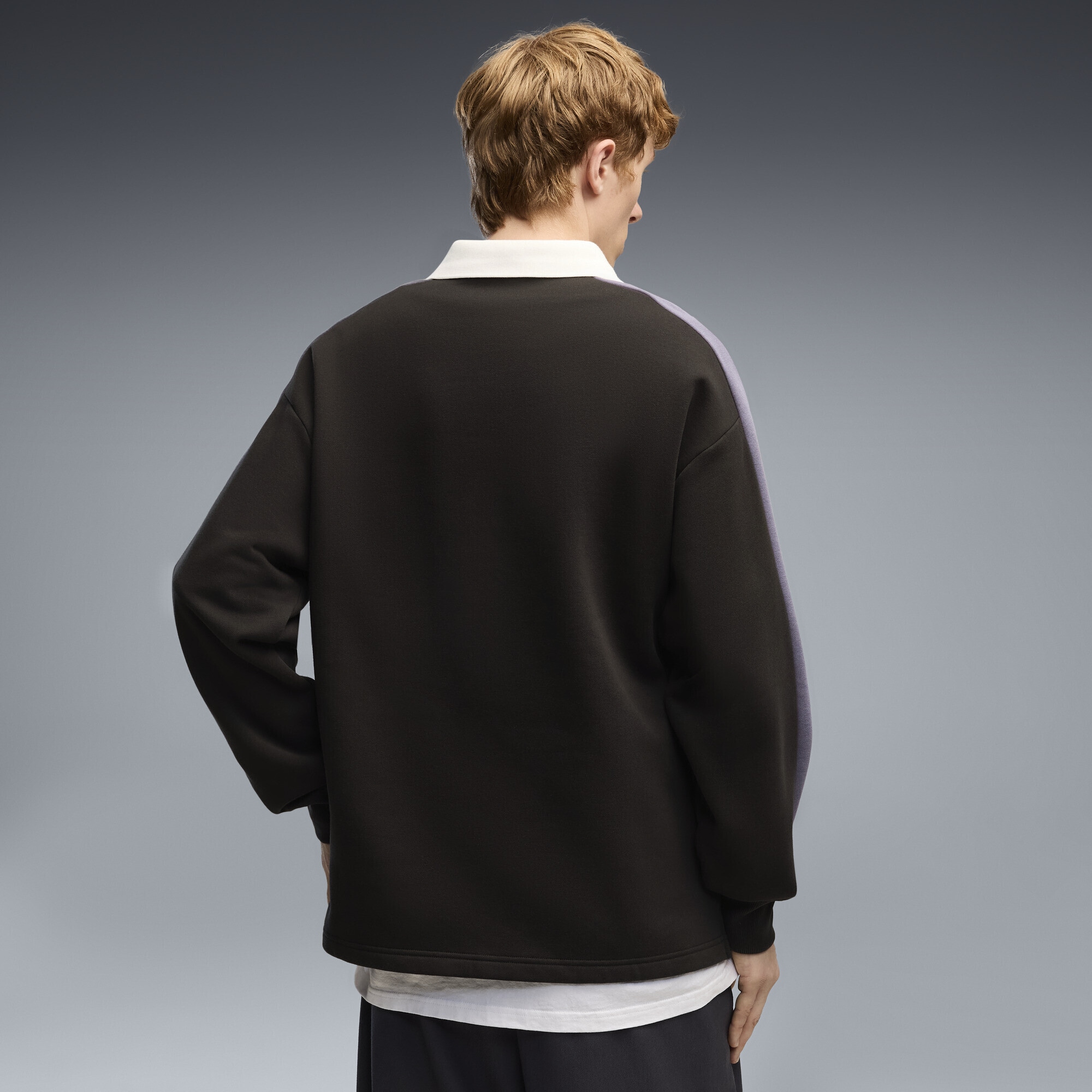 PUMA Sweatshirt »T7 Relaxed Polo Sweatshirt mit Rundhalsausschnitt Herren«
