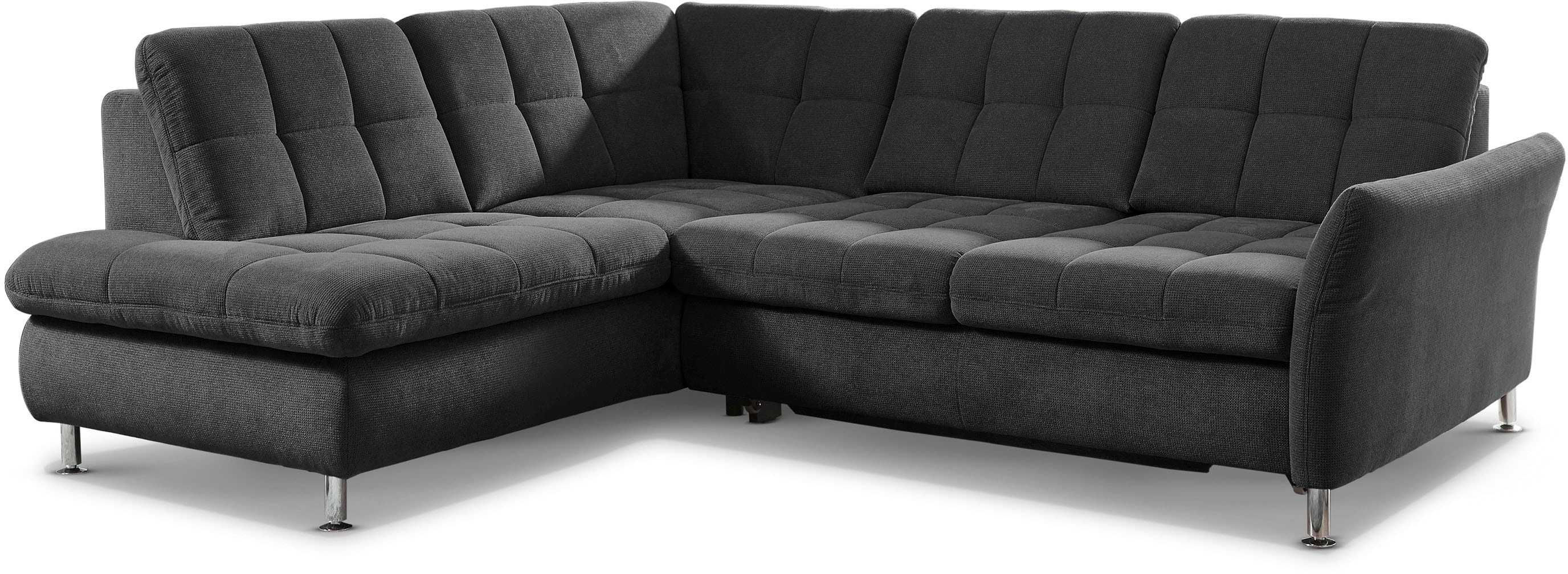 Die PlanBar Ecksofa "MP-IN20016 L-Form mit Kaltschaum-Polsterung" optional Kopfstützen & Schlaffunktion, mit Kaltschaum-Polsterung