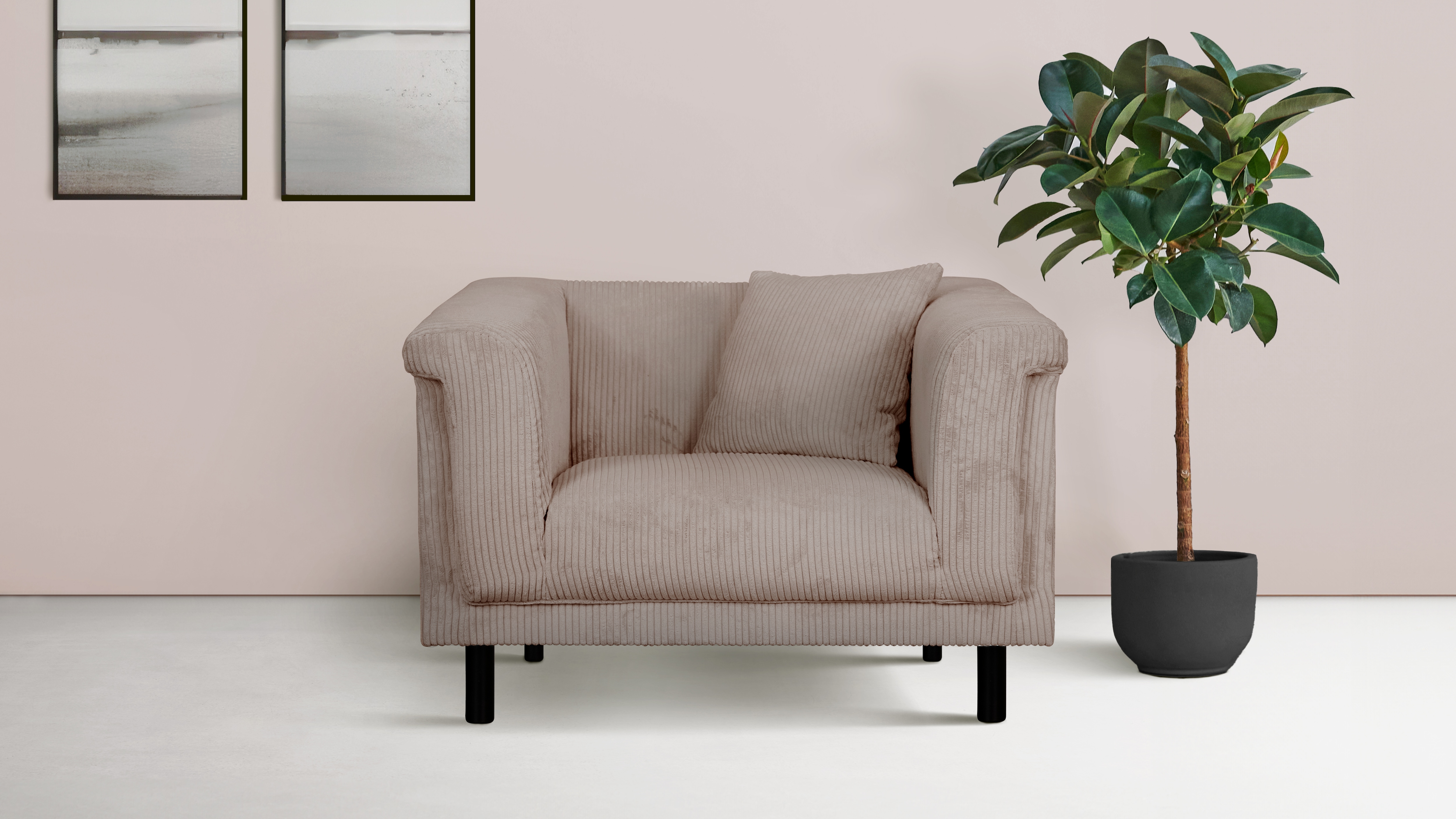 Home affaire Sessel "AGNIA B/T/H: 100/85/71 cm" incl. Zierkissen, auch in Cord und Bouclé