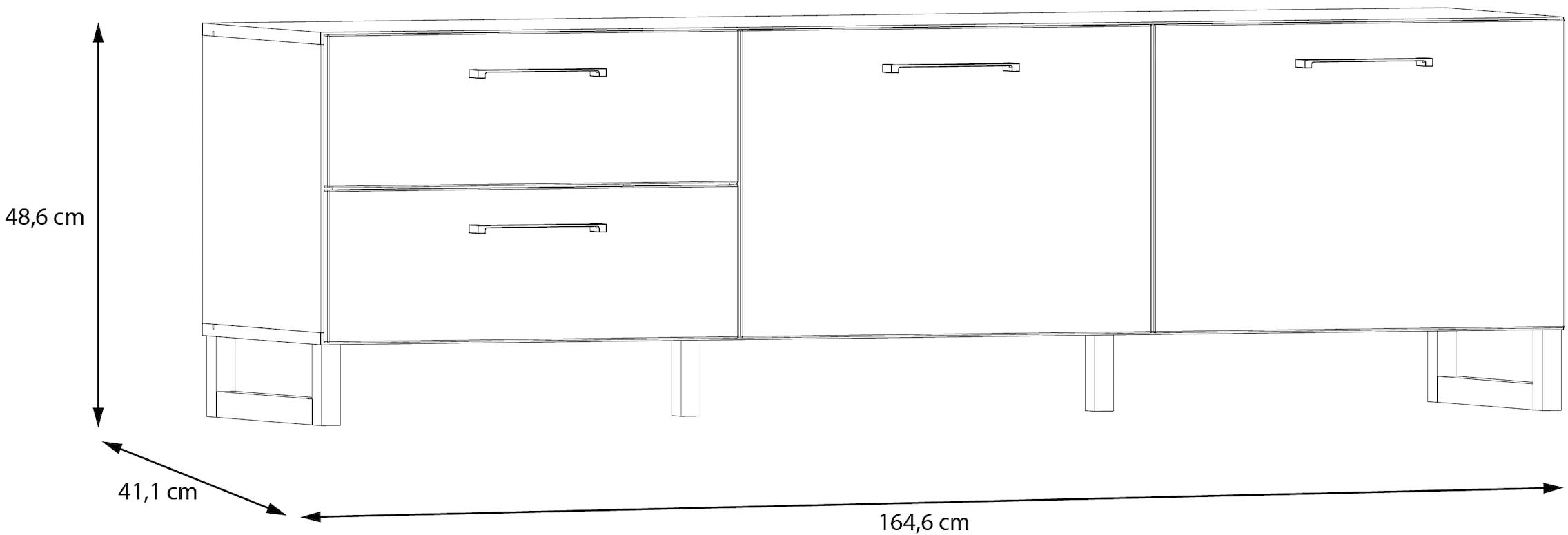FORTE TV-Board »Silba«, Breite ca. 164,4 cm