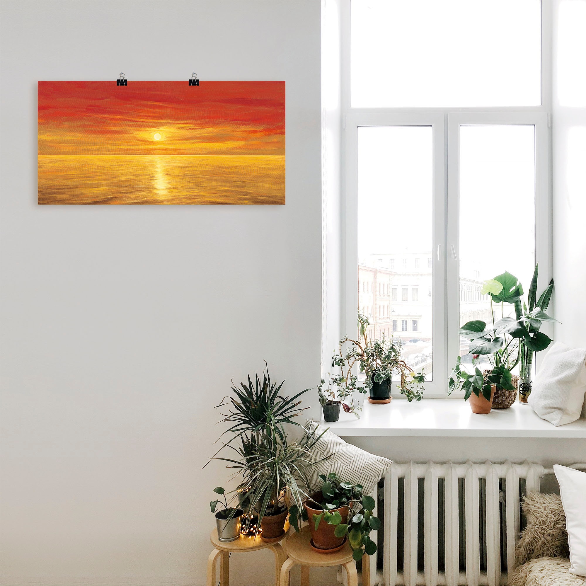 Artland Poster »Oranges Meer«, Meer Bilder, (1 St.), als Alubild, Leinwandbild, Wandaufkleber oder Poster in versch. Größen