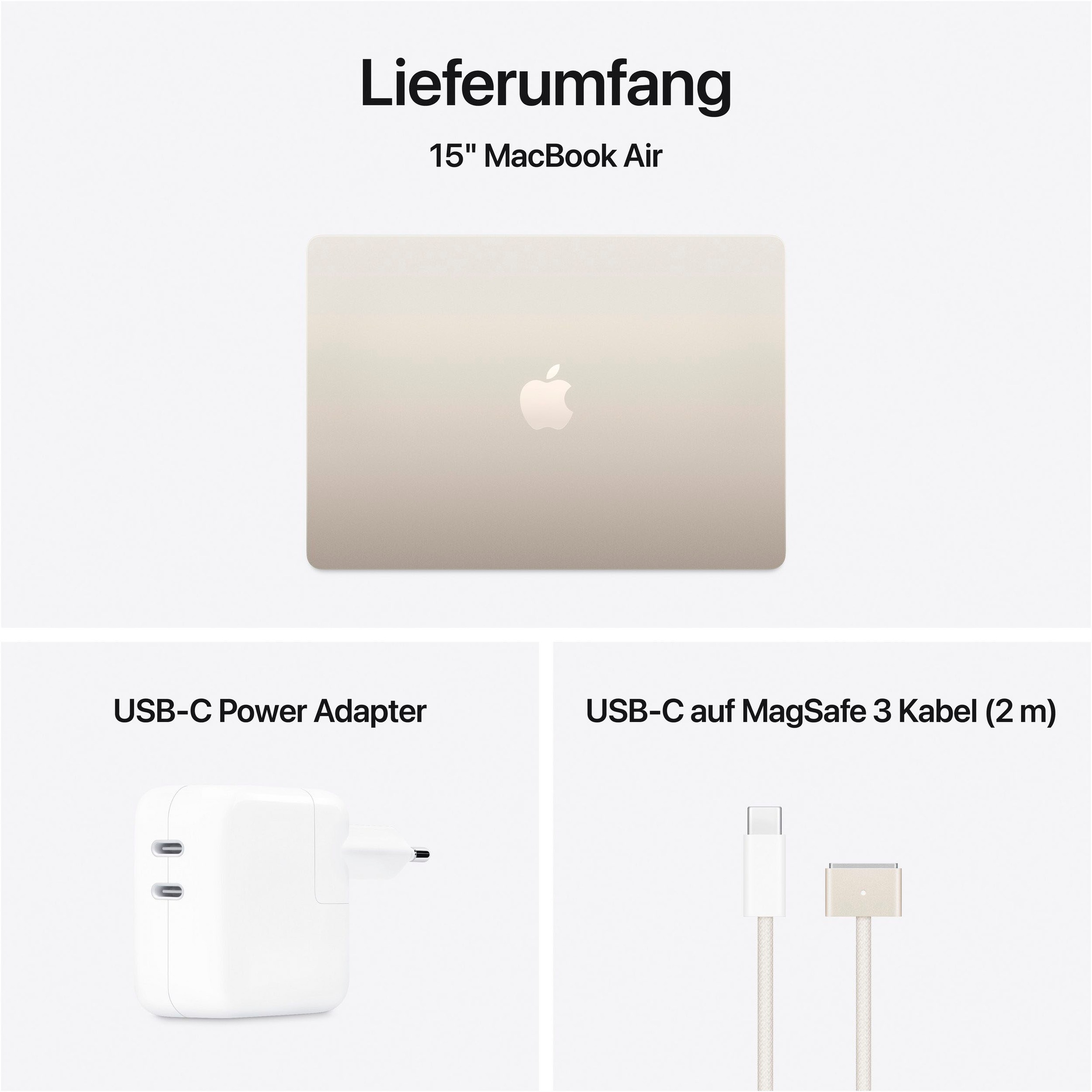Apple Notebook »MacBook Air 15" CTO«, 38,91 cm, / 15,3 Zoll, Apple, M4, 10-Core GPU, 256 GB SSD