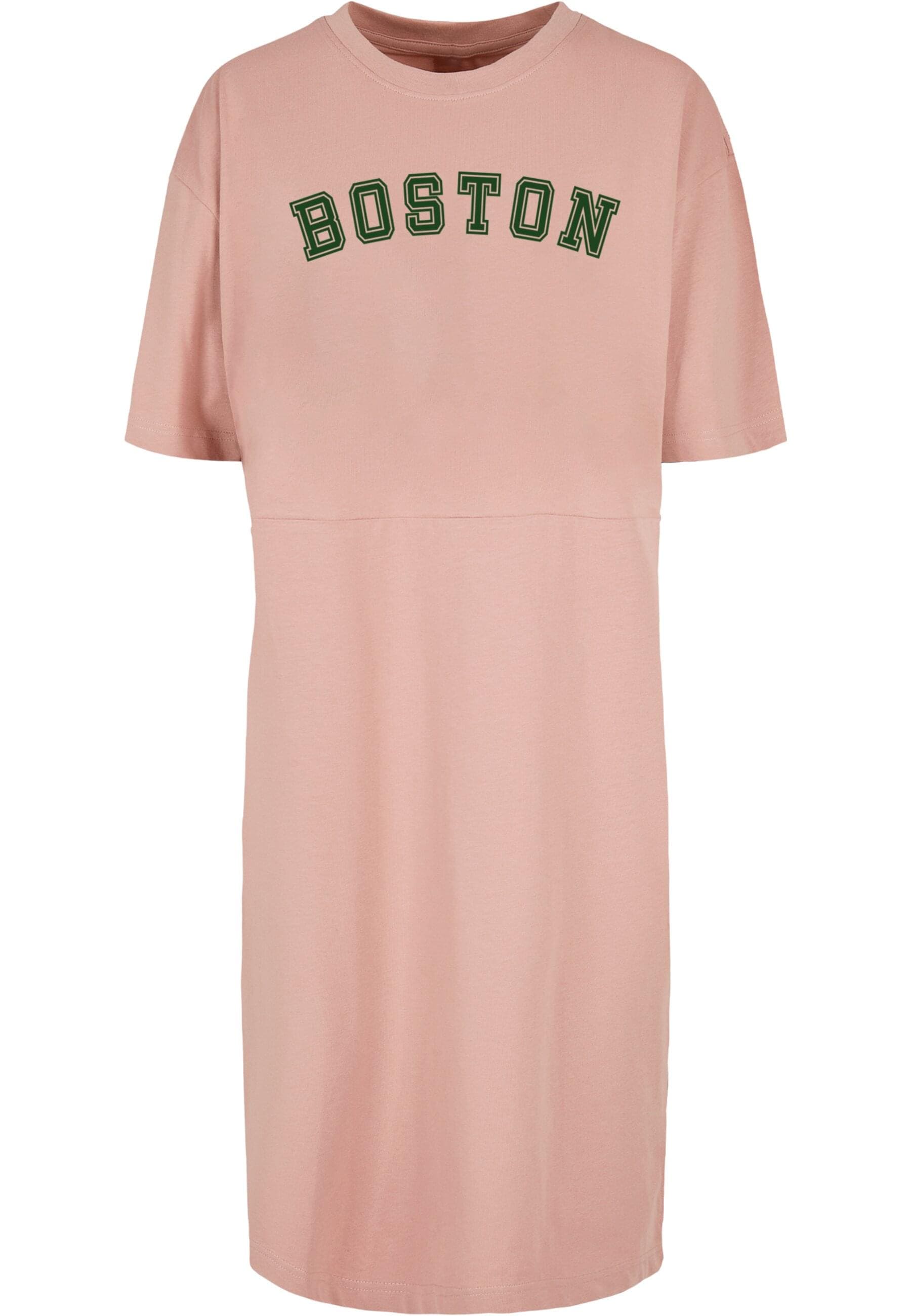 Merchcode Shirtkleid »Merchcode Damen Ladies Boston Organic Oversized Slit Tee Dress«, (1 tlg.)