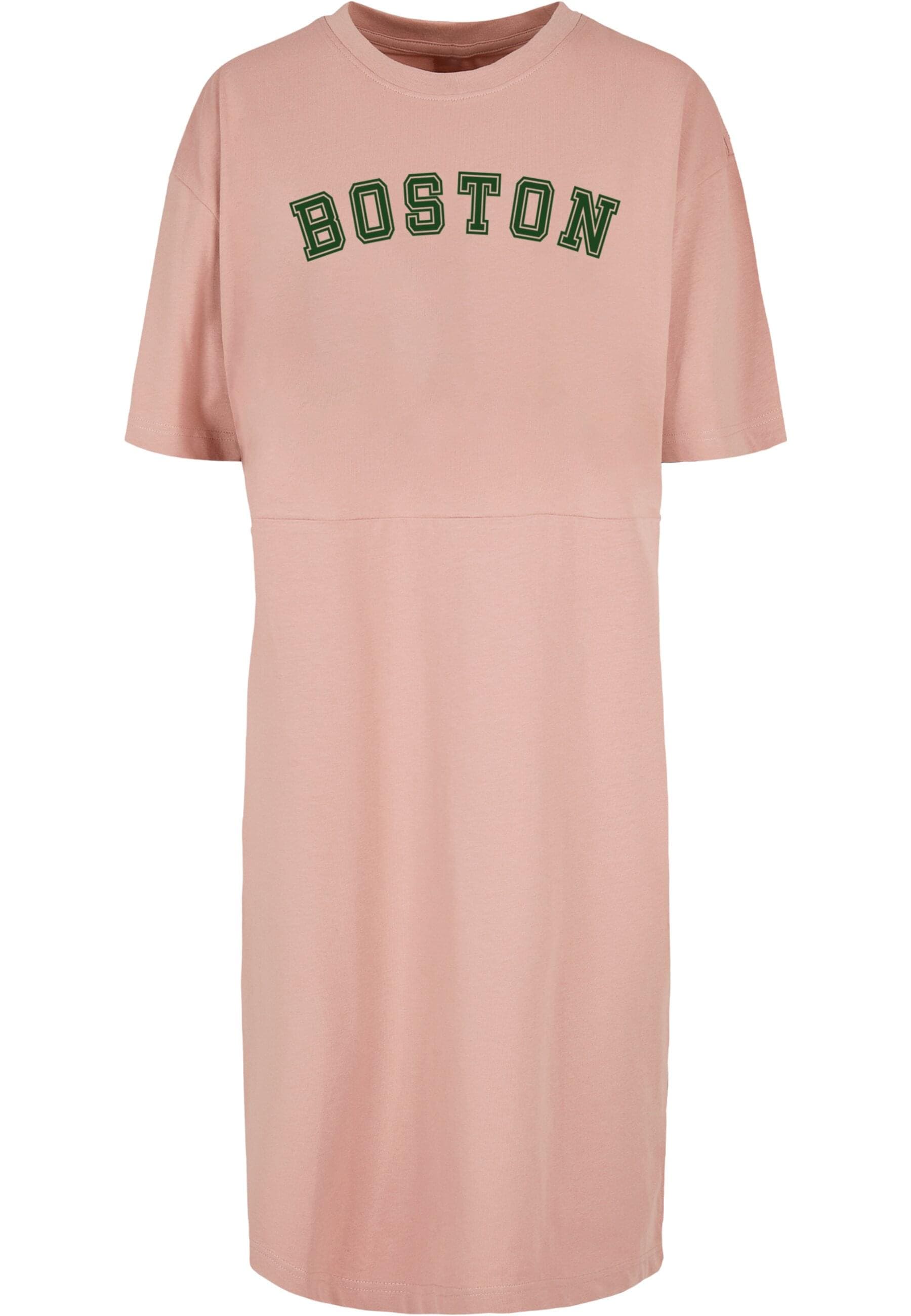 Merchcode Shirtkleid "Merchcode Damen Ladies Boston Organic Oversized Slit Tee Dress", (1 tlg.)