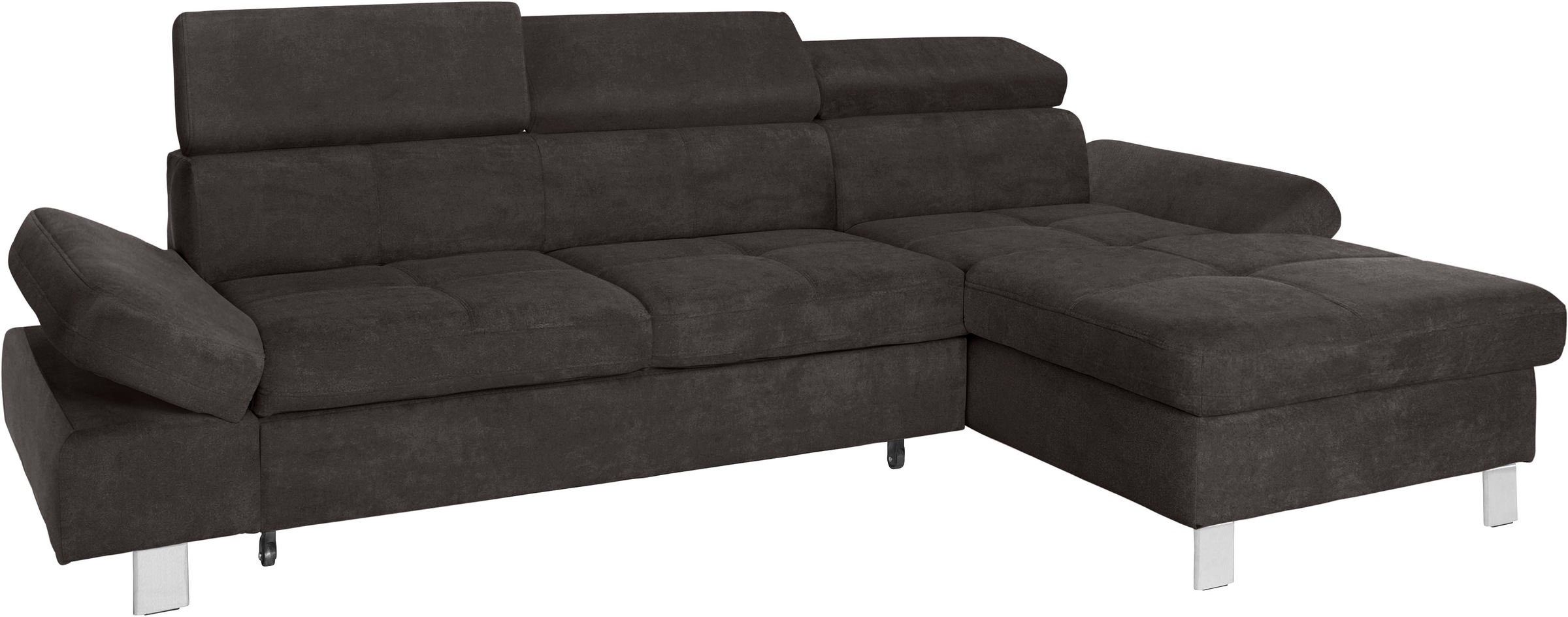 exxpo - sofa fashion Ecksofa »Fiji, hochwertige Detailverarbeitung im Sitz und Rücken, L-Form«, bequem durch Kopf- und Armteilverstellung, wahlweise mit Bettfunktion