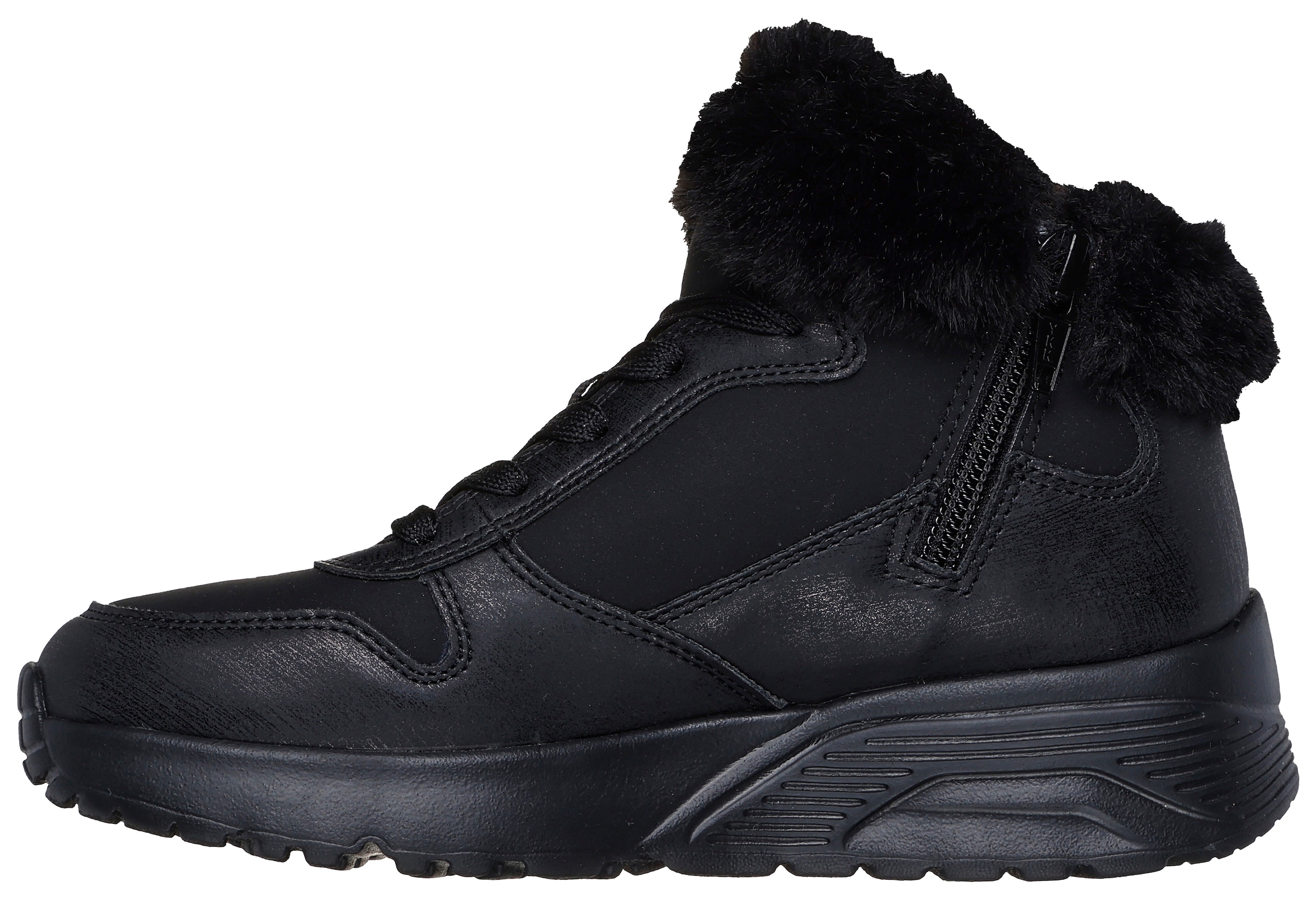 Skechers Kids Sneaker »Uno Lite - Comfurt Collar«, Schnürboots, Winterstiefel, High Top Sneaker mit wärmendem Futter