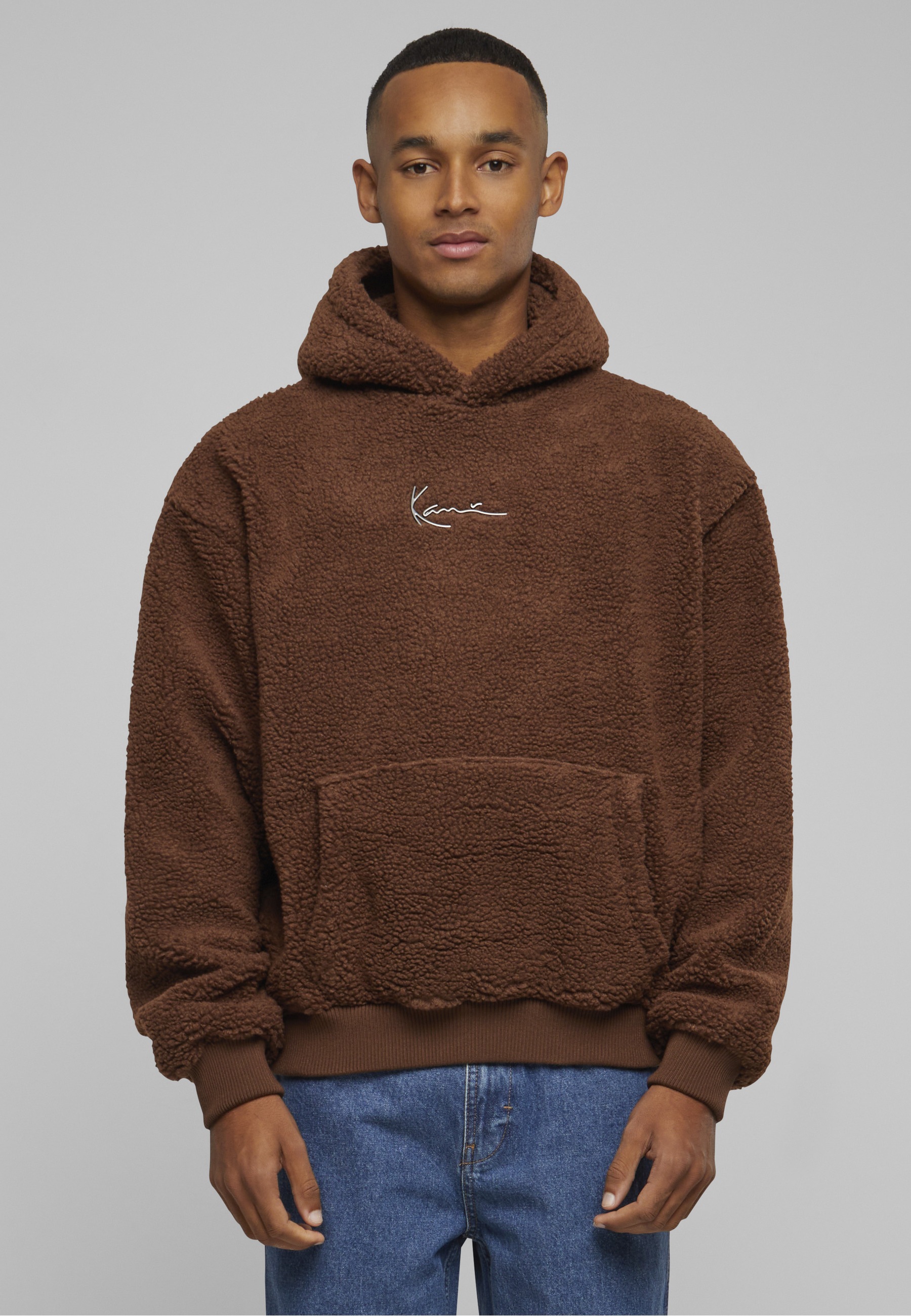 Karl Kani Longpullover »Karl Kani Herren KM233-020-2 KK Metal Signature Teddy Os Hoodie« 1 Stk.