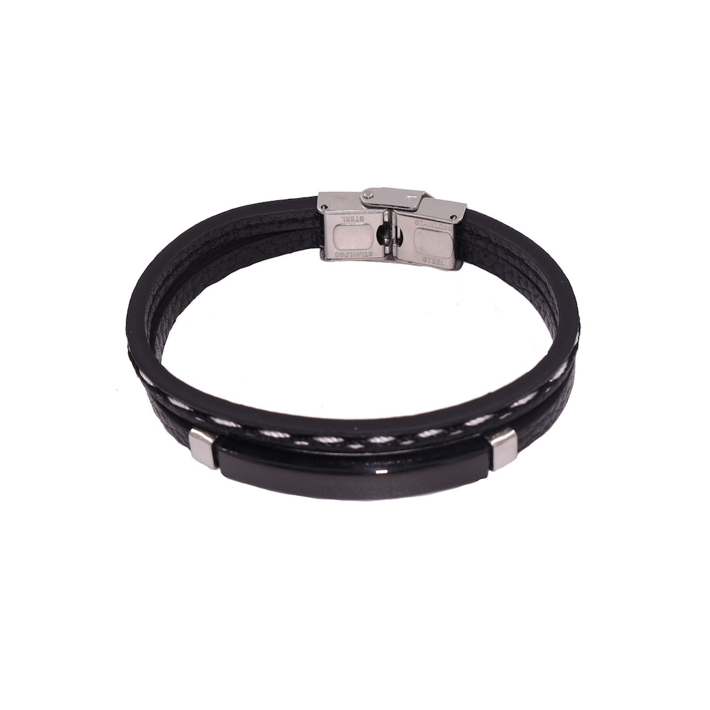 Firetti Lederarmband »Schmuck Geschenk Armschmuck ID-Armband- Optik«