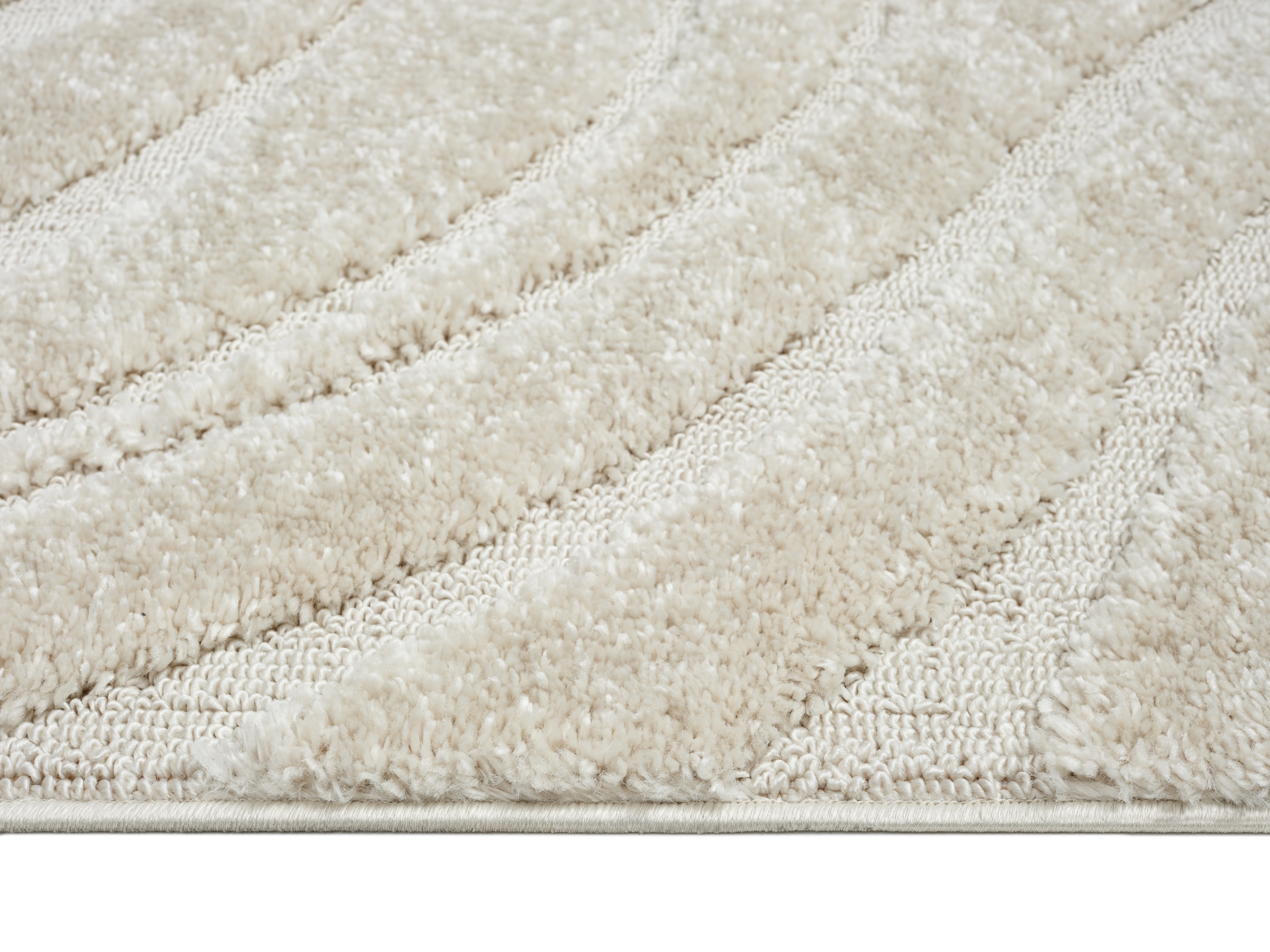 homsy by Ana Johnson Teppich »Waavy mit Fransen, Wellen Design« rechteckig 20 mm Höhe Boho, 3D Optik, Scandi, Hoch-Tief, Wohnzimmer, Schlafzimmer