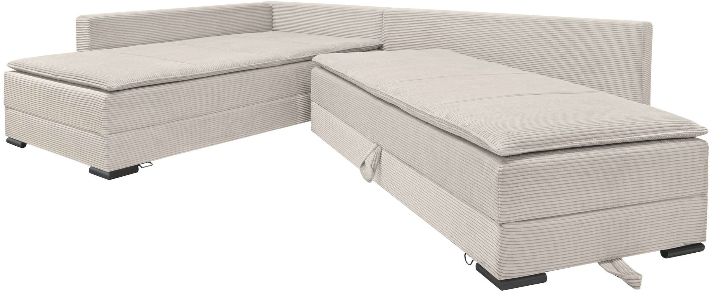 INOSIGN Ecksofa »Night & Day L-Form mit Dauer-Schlaffunktion, Cord-Bezug!«, inklusive Bettfunktion und Bettkasten