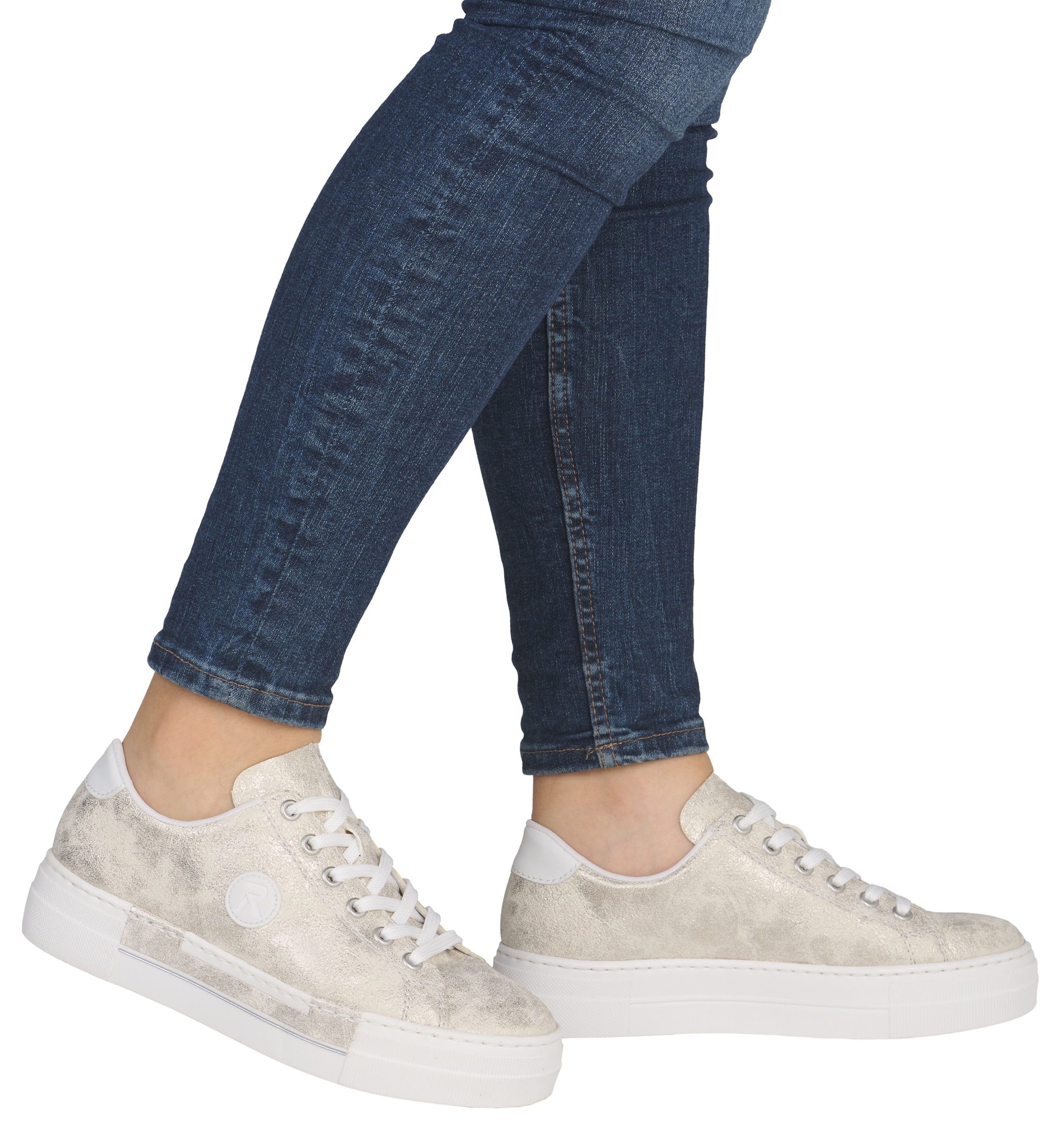 Rieker Sneaker  , Freizeitschuh, Halbschuh, Schnürschuh mit Plateausohle